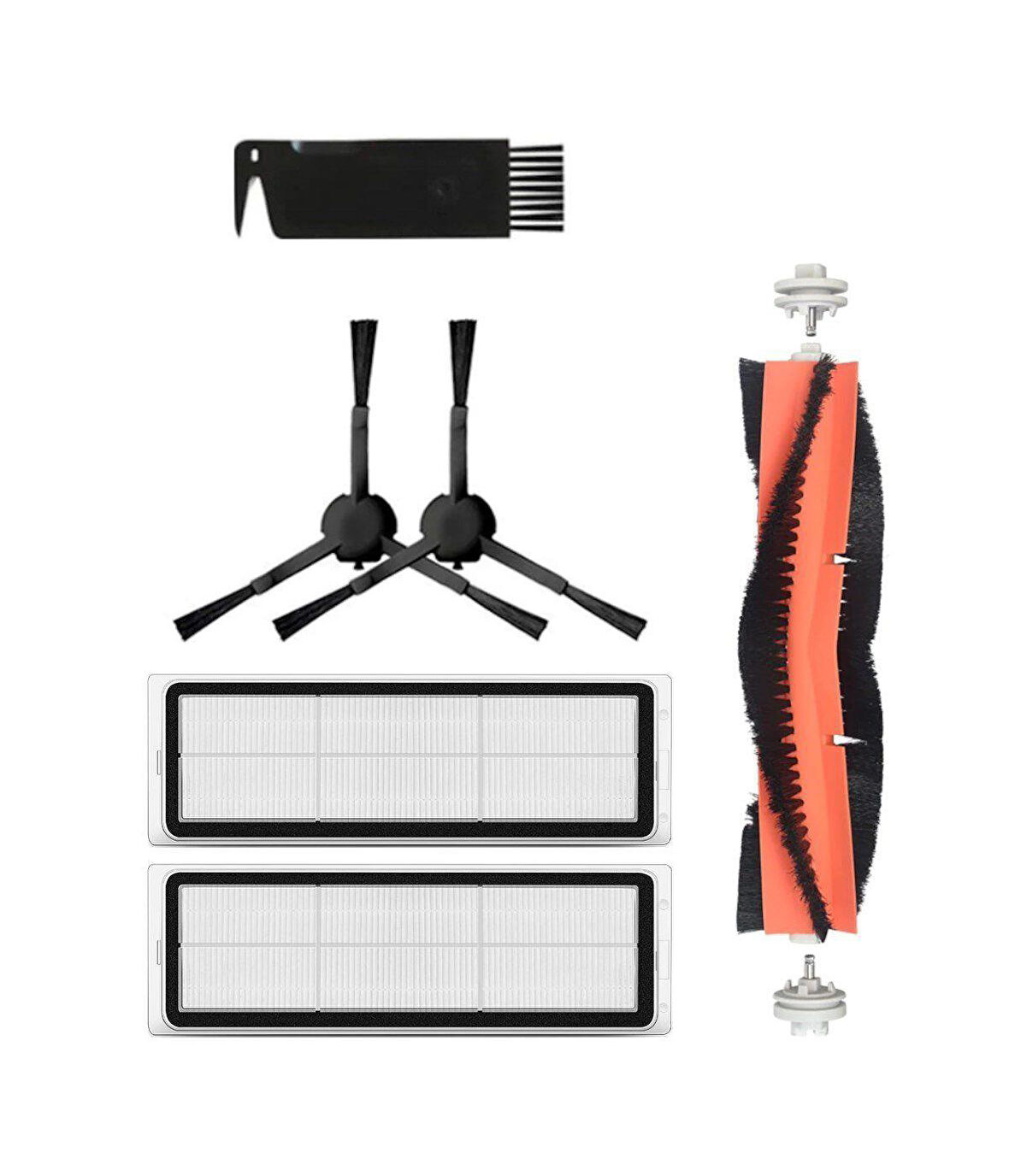 Xiaomi Vacuum Mop 2 Ultra Uyumlu Yedek Mopsuz Fırça Filtre-6 Parça