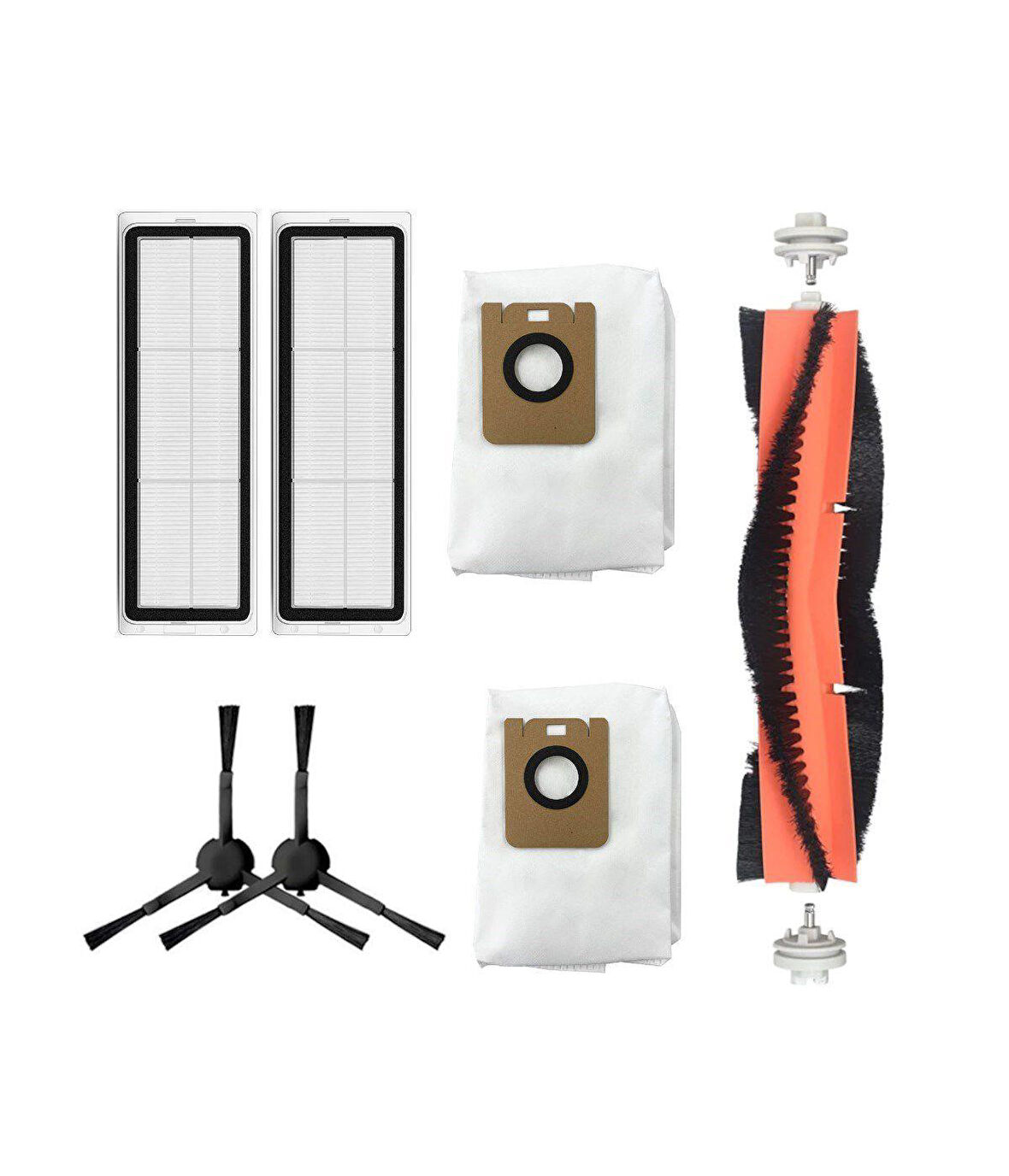 Xiaomi Vacuum Mop 2 Ultra Uyumlu Yedek Fırça Filtre Toz Torbası-7 Parça