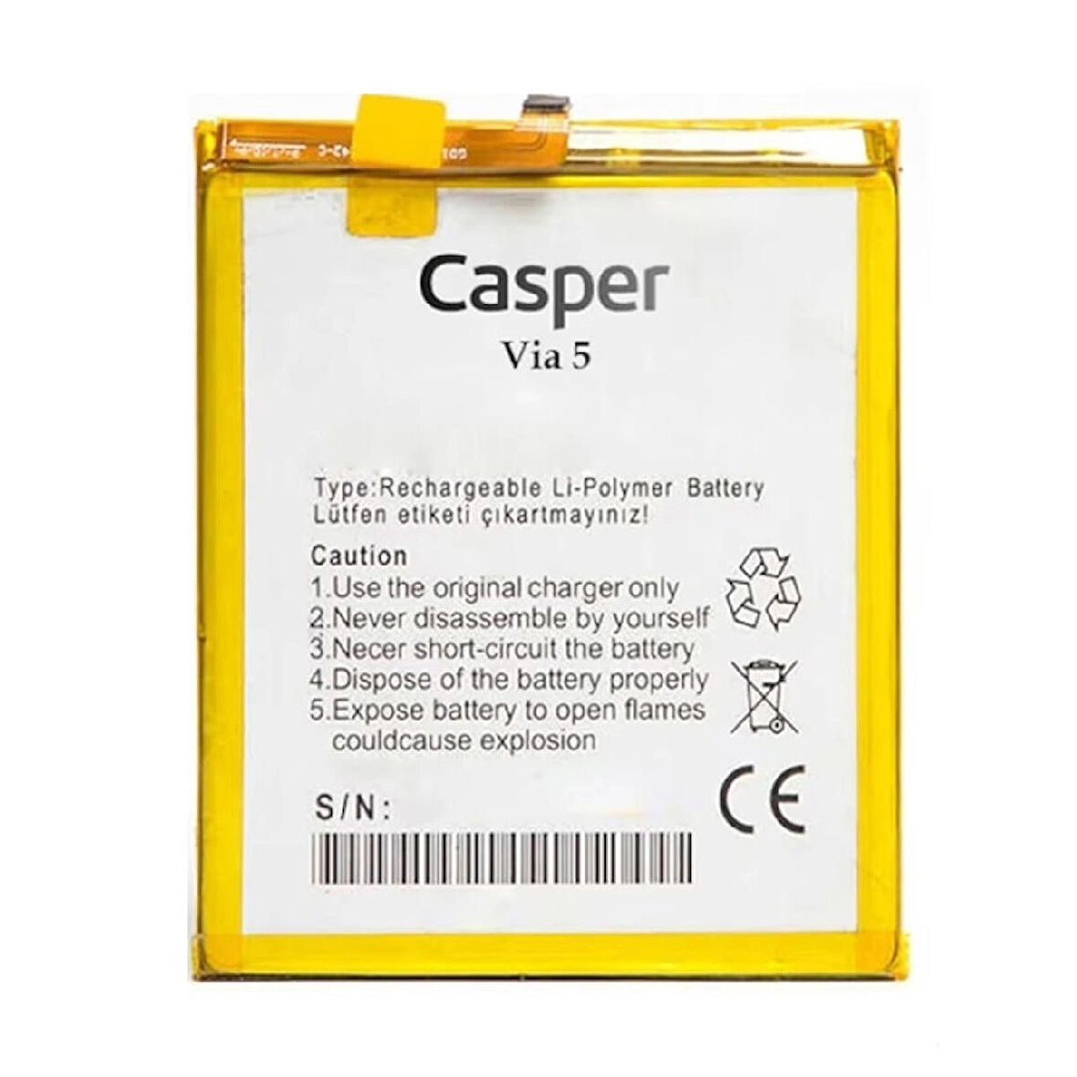 Casper Via V5 Uyumlu İthal Pil