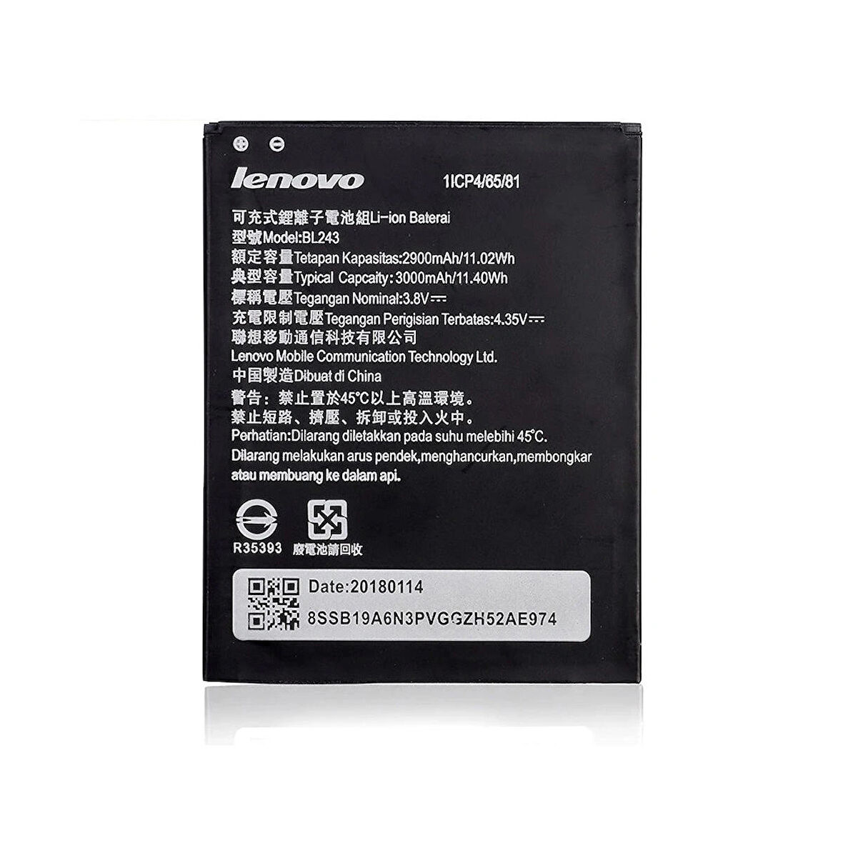 Lenovo A7000 BL243 Uyumlu İthal Pil