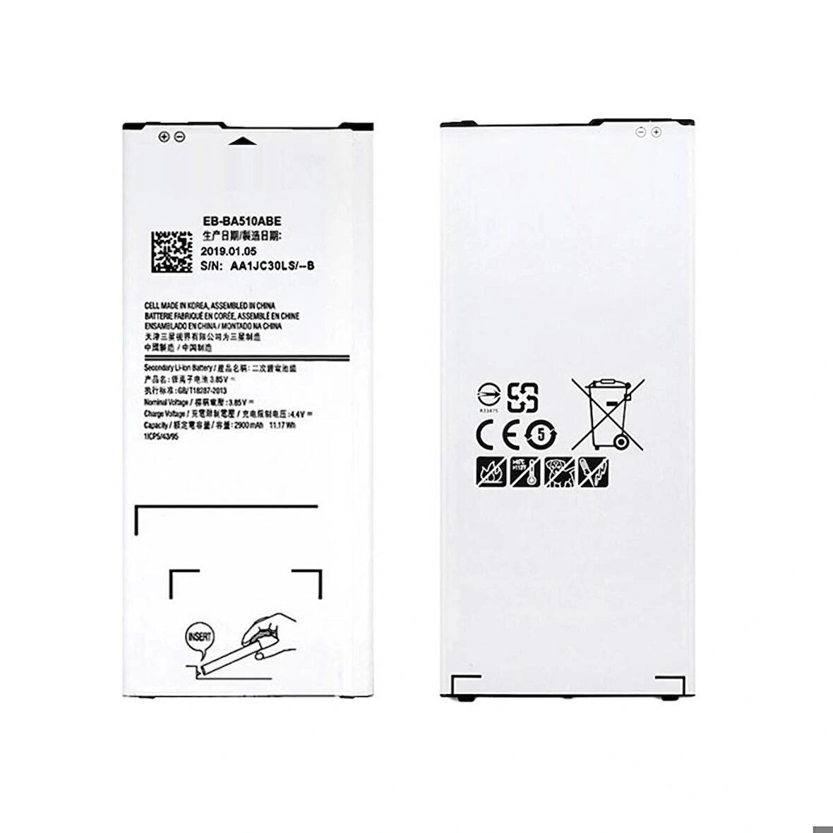 Samsung Galaxy A5 2016 A510F Uyumlu İthal Pil