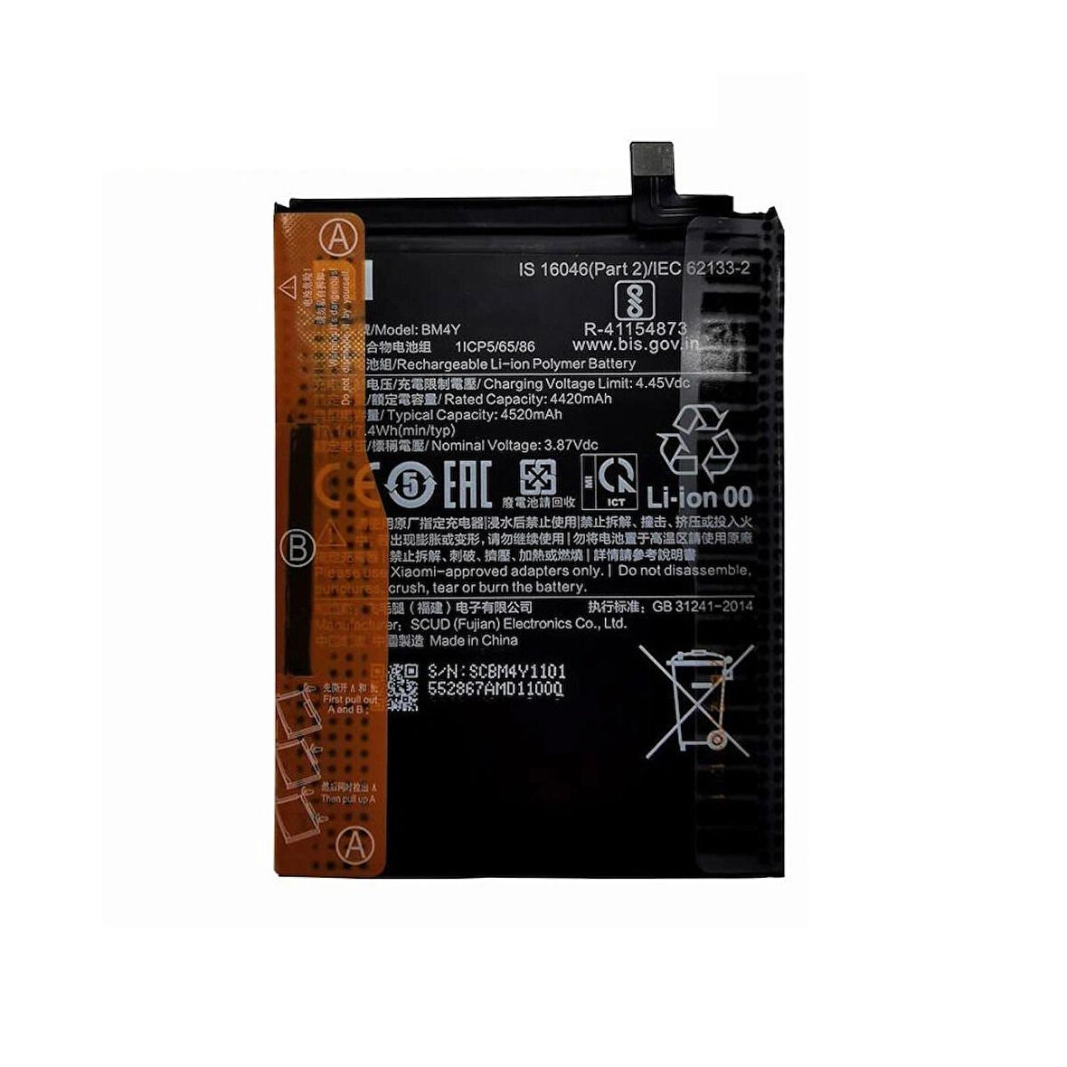 Xiaomi Redmi K40 Gaming Uyumlu İthal Pil