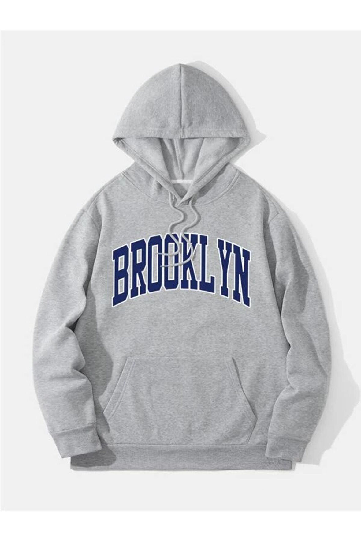 Brooklyn Baskılı Kapüşonlu Sweatshirt