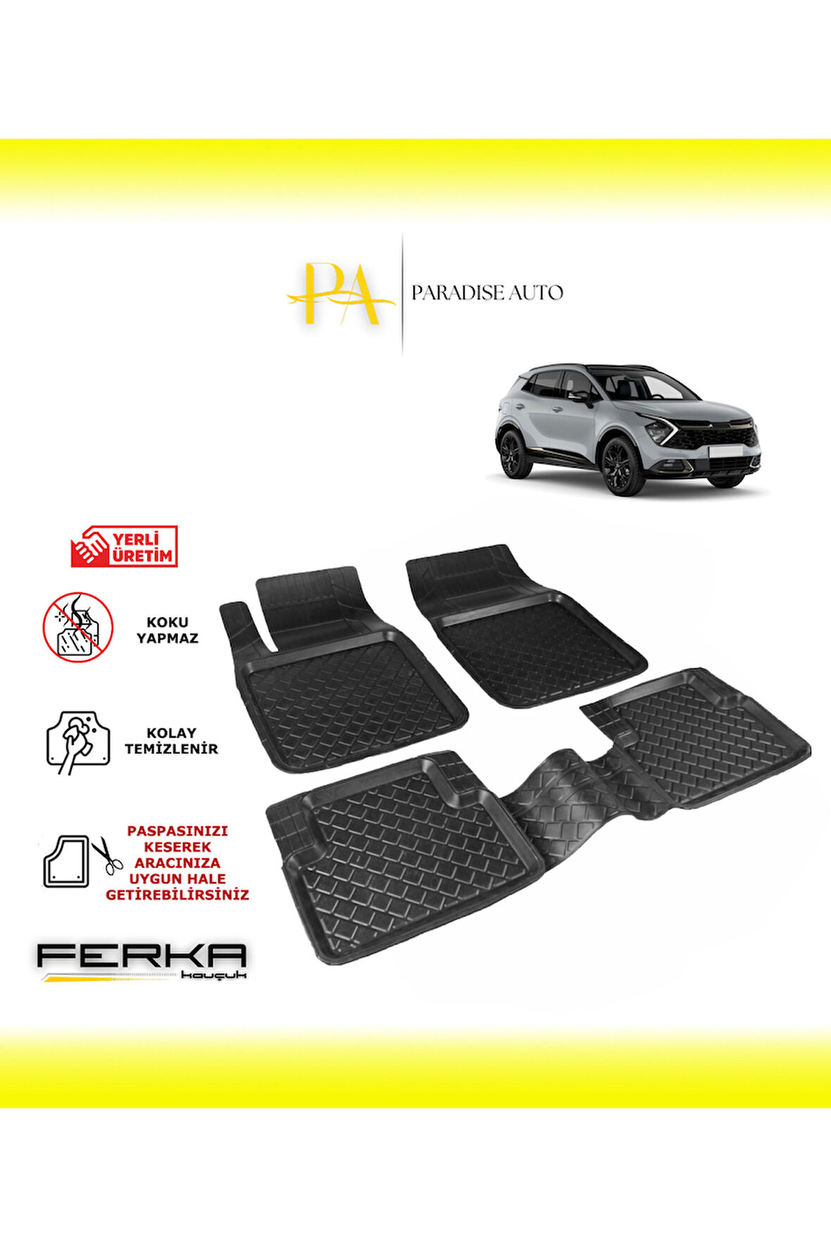 Kia Sportage 5 2021 ve Üstü Uyarlanabilir Havuzlu Paspas