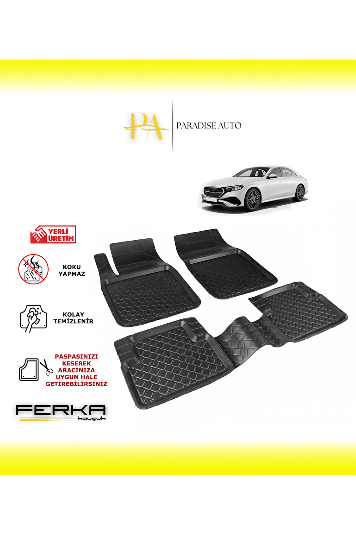 Mercedes E Serisi W214 2021 ve Üstü Uyarlanabilir Havuzlu Paspas