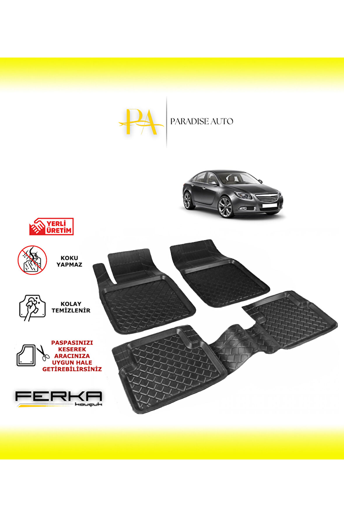 Opel Insignia 1 2008-2016 Uyarlanabilir Havuzlu Paspas