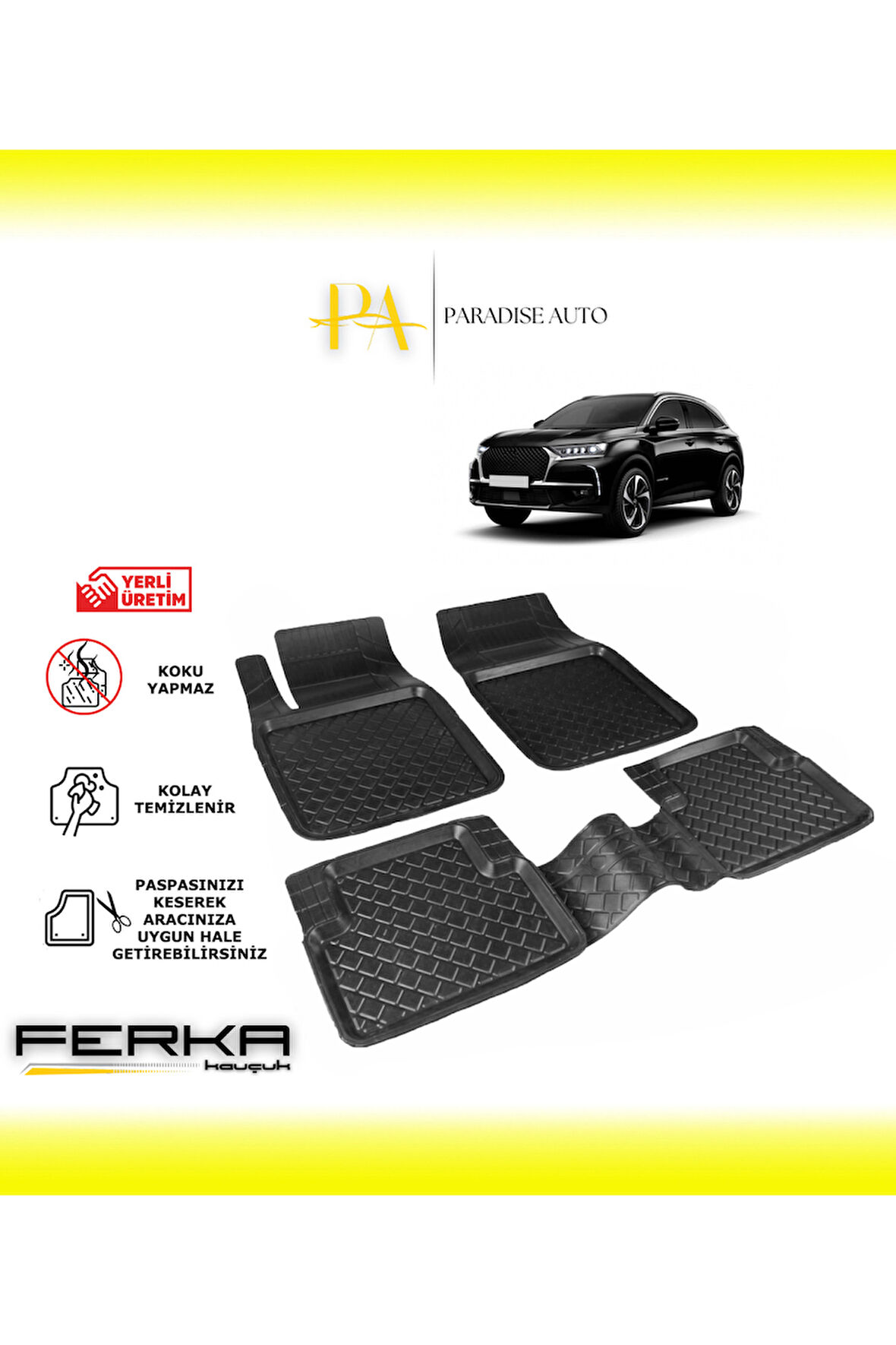 DS DS7 Crossback 2017 ve Üstü Uyarlanabilir Havuzlu Paspas