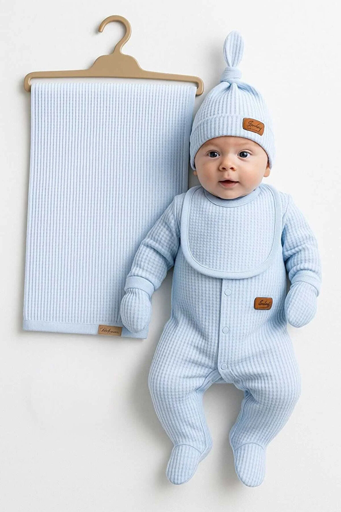 Bebek hastane çıkış 5 li set battaniyeli