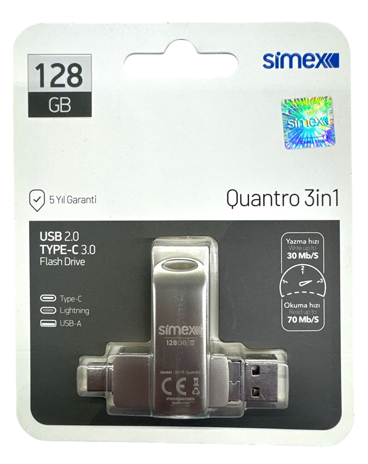 Type C Flash Bellek Xiaomi Redmi Oppo Vivo Samsung Uyumlu 128 Gb Otg Usb TypeC Flash Bellek Disk