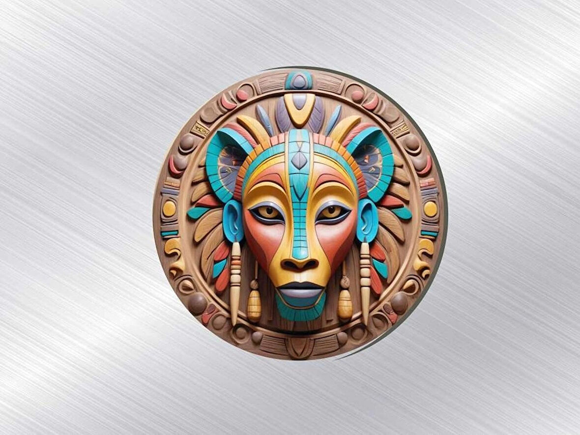 2 Adet 6x6 cm UV Baskılı Ahşap Magnet V9