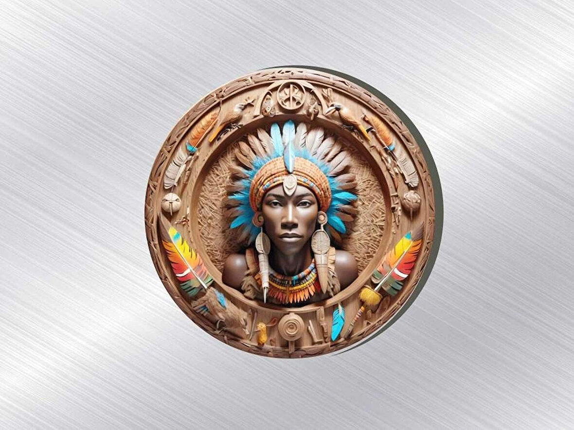 2 Adet 6x6 cm UV Baskılı Ahşap Magnet V12