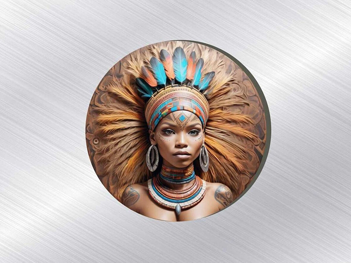 2 Adet 6x6 cm UV Baskılı Ahşap Magnet V19