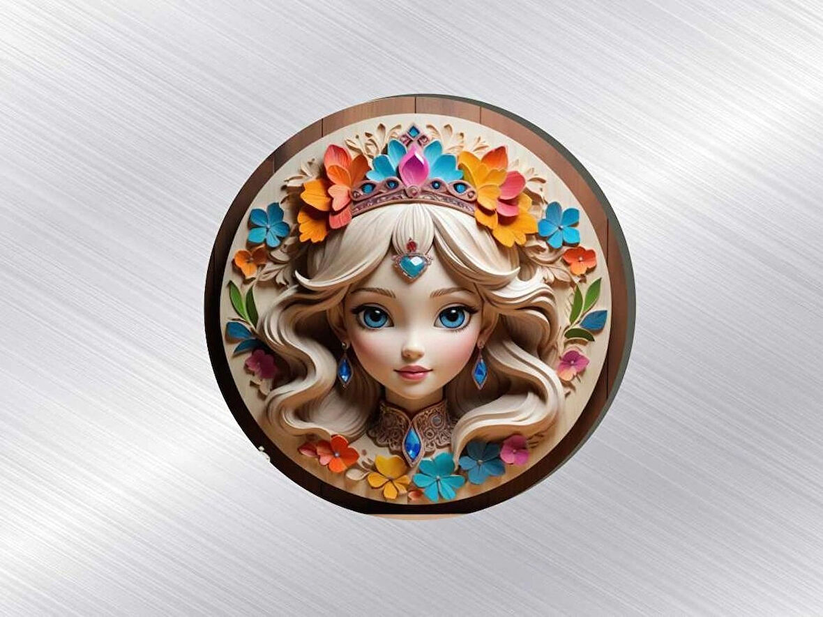 2 Adet 6x6 cm UV Baskılı Ahşap Magnet V20