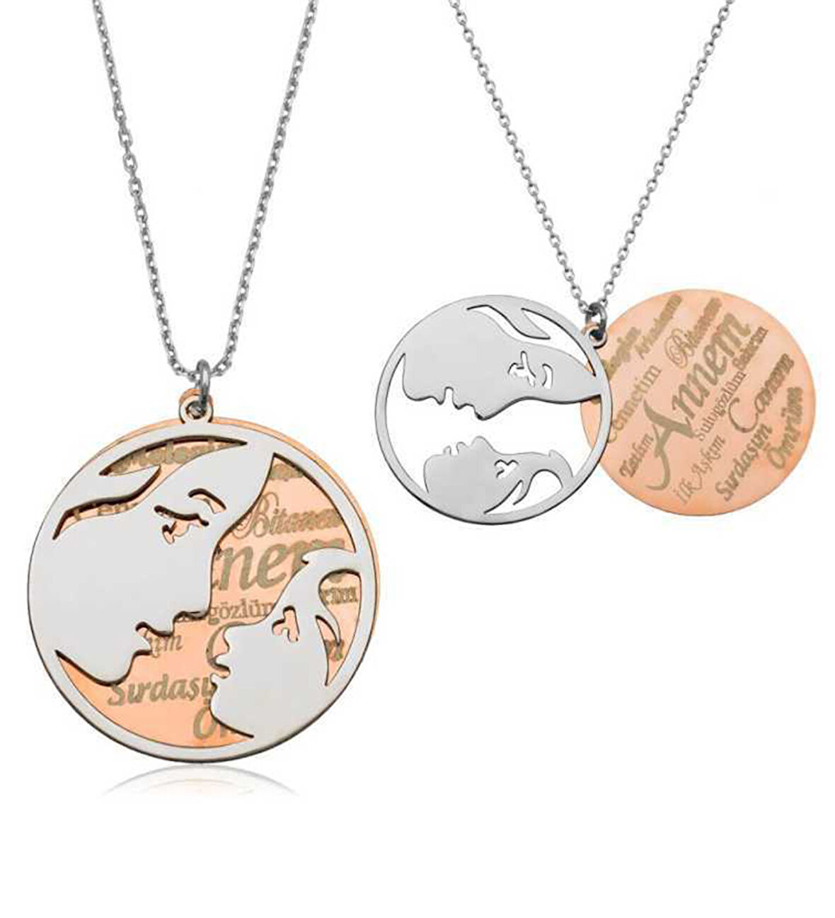 925 Ayar Papatya silver anne bebek kolye.zarif popüler kolye.rose.gold.rodaj