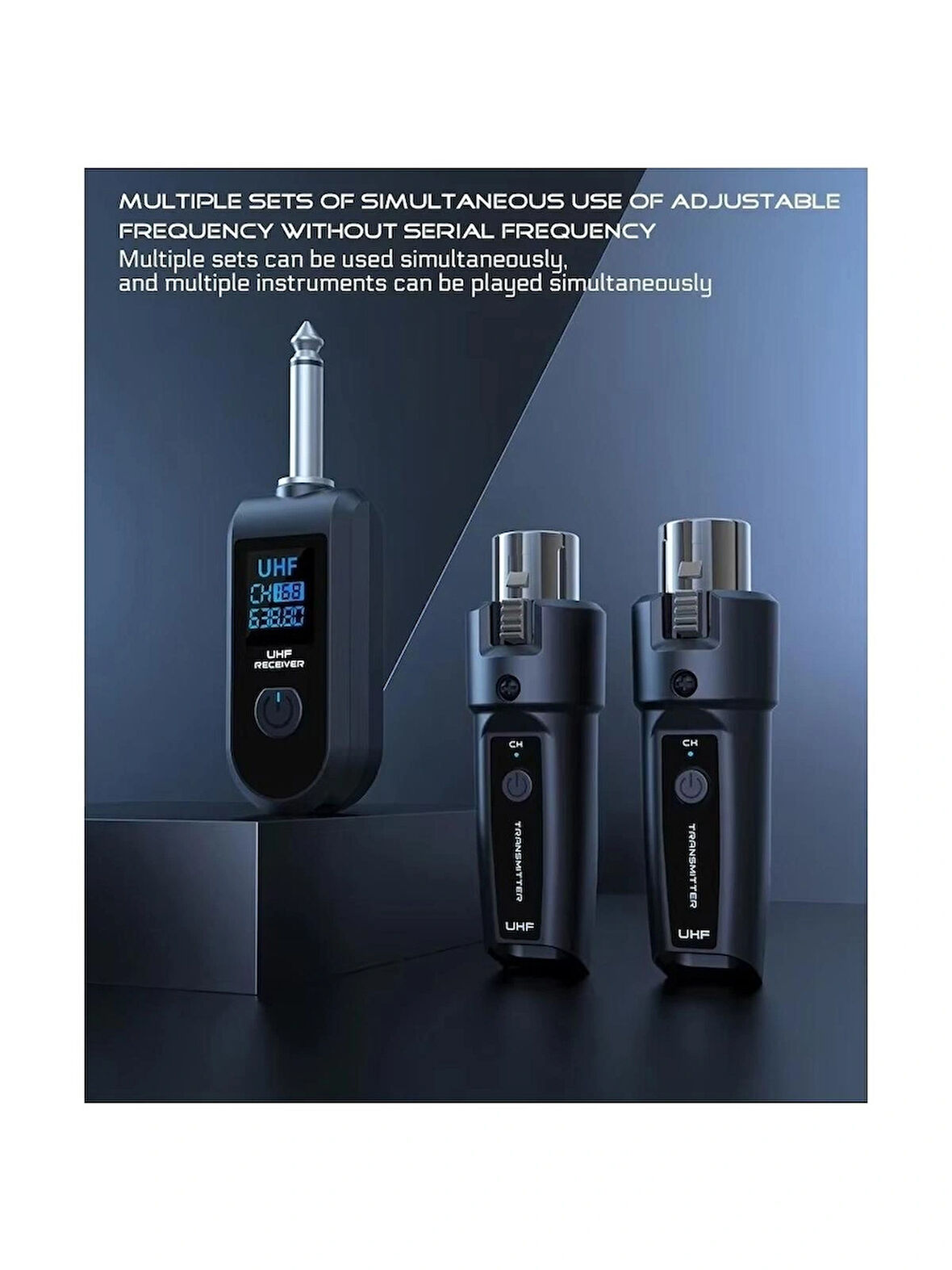 Uhf Kablosuz Mikrofon Dönüştürücü (Kablolu El Mikrofonlarını Uhf Telsiz Mikrofona Çeviren Adaptör)