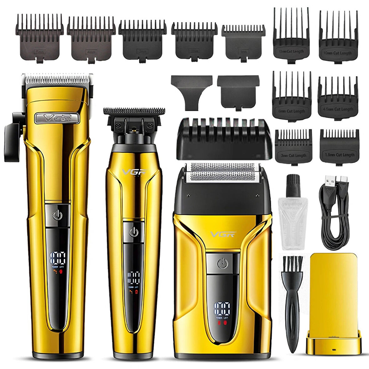 Vgr Voyager V-694 Profesyonel Şarjlı Tıraş Makinesi Seti - 3'Ü 1 Arada Kuaför Seti