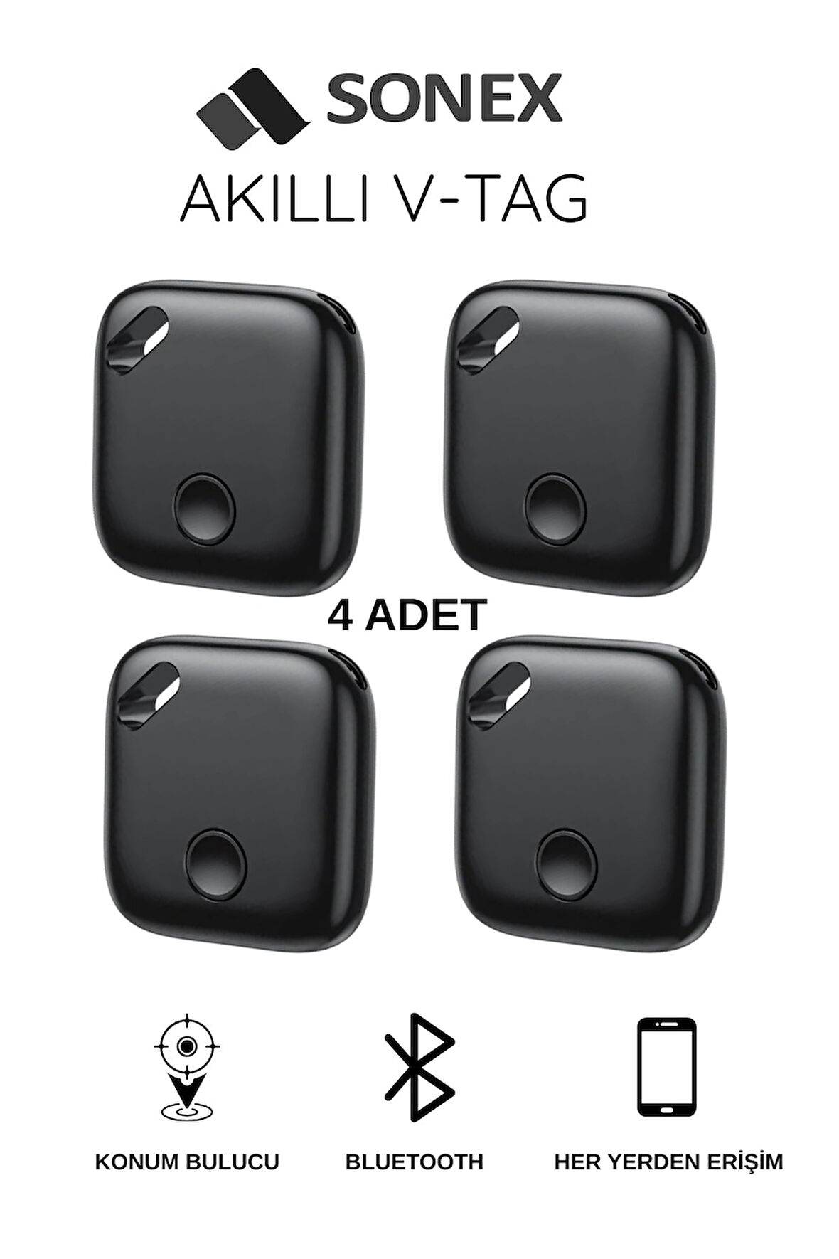 V-Tag Smart Akıllı Takip Cihazı (Apple Uyumlu)