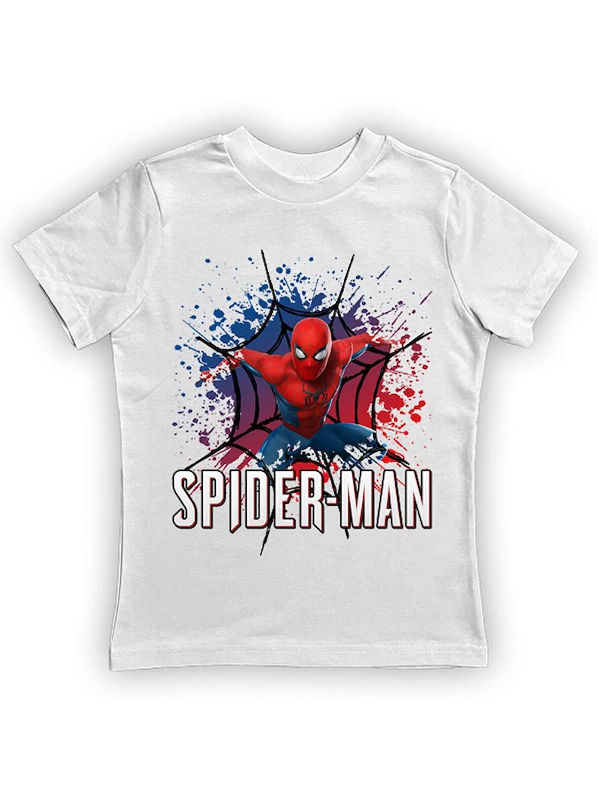 SEDİRLİ Spiderman baskılı örümcek adam pamuklu penye kumaş yazlık çocuk tişört