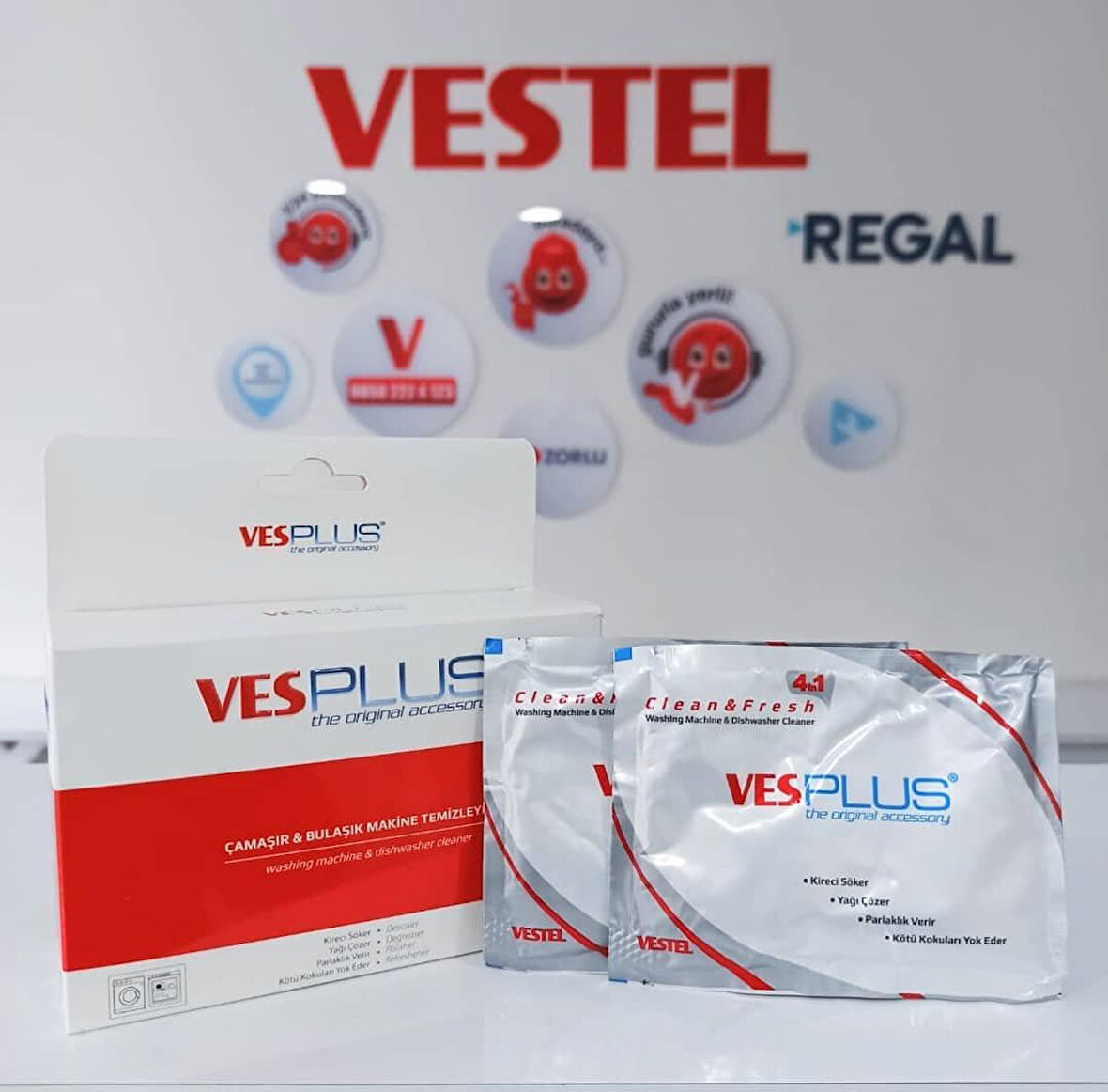 Vesplus Bulaşık Çamasir Makine Temizleyici | Vestel (5'li Paket)