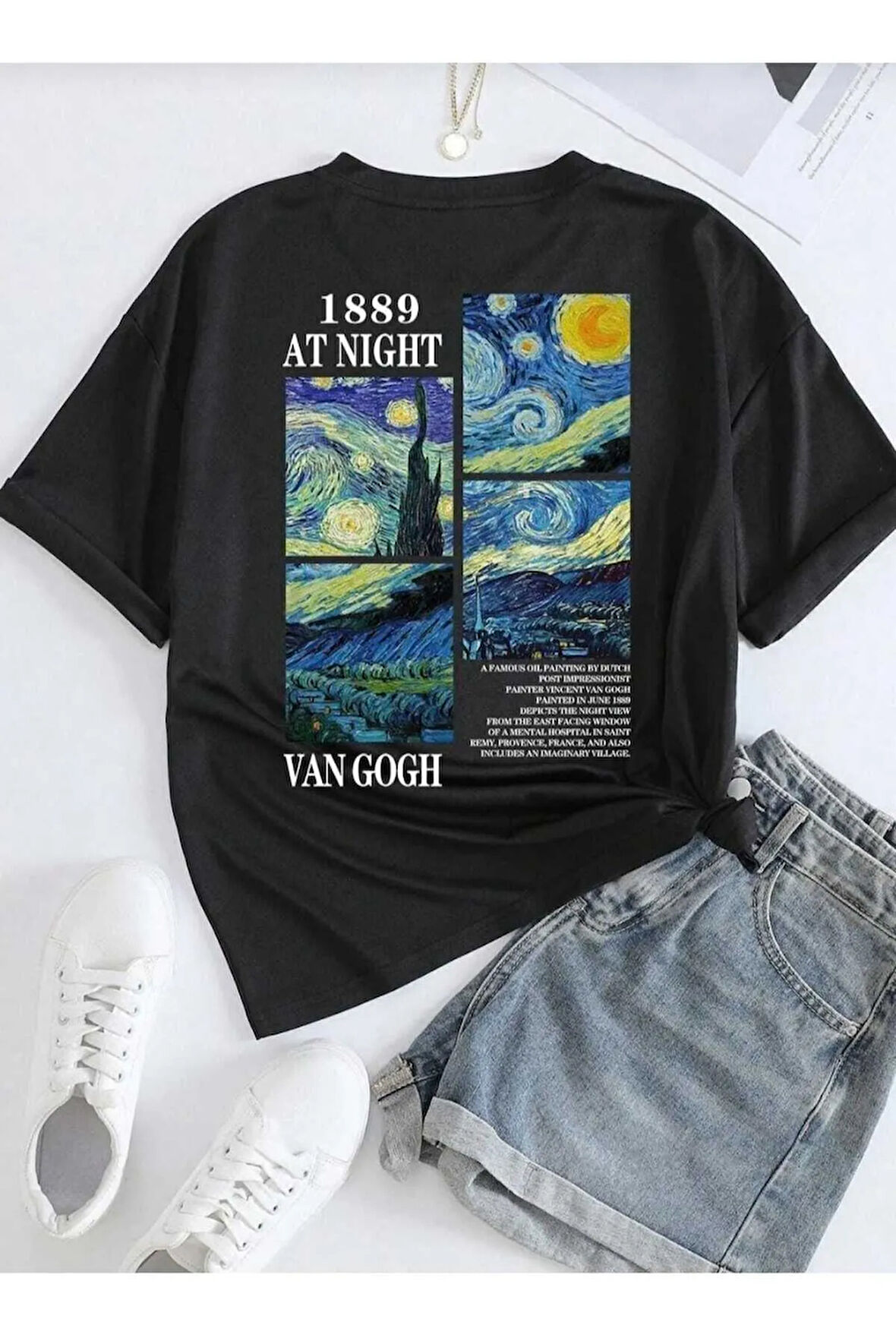 malkoçbey vangoh baskılı t-şhirt