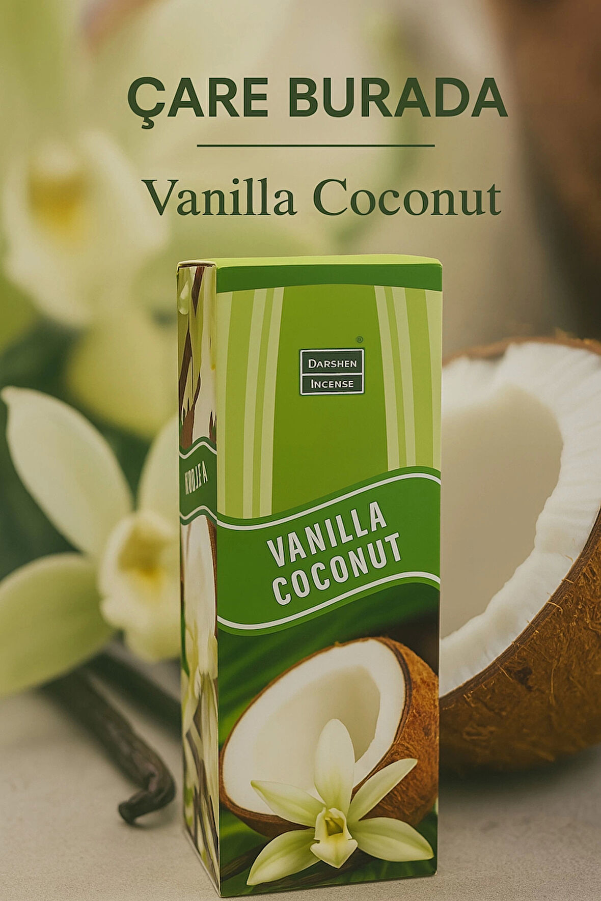 Darshan Incense - Vanilla & Coconut 20'li Çubuk Tütsü