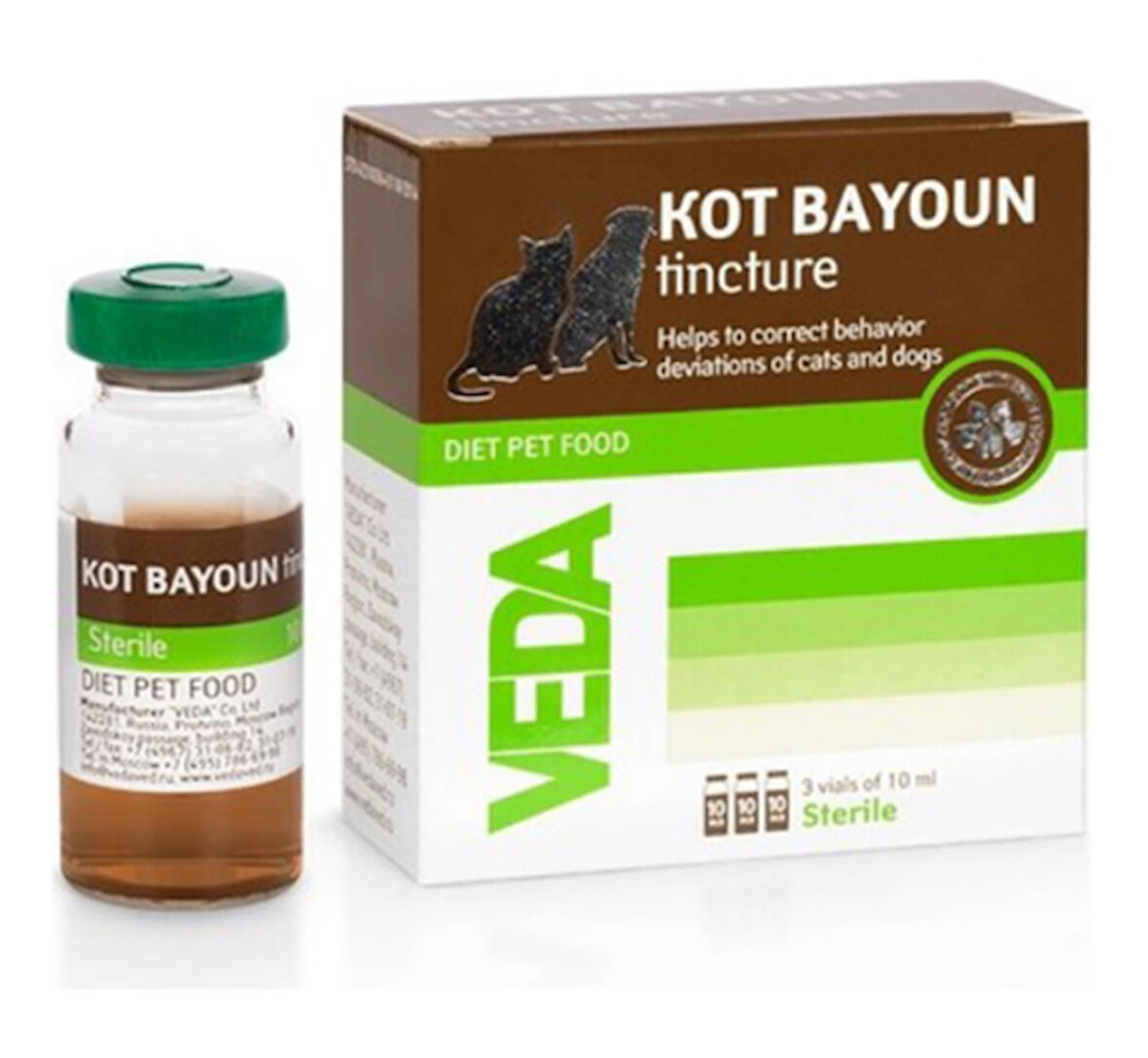 Veda Kot Bayoun Tincture Kedi Köpek Davranış Düzenleyici 3x10ml