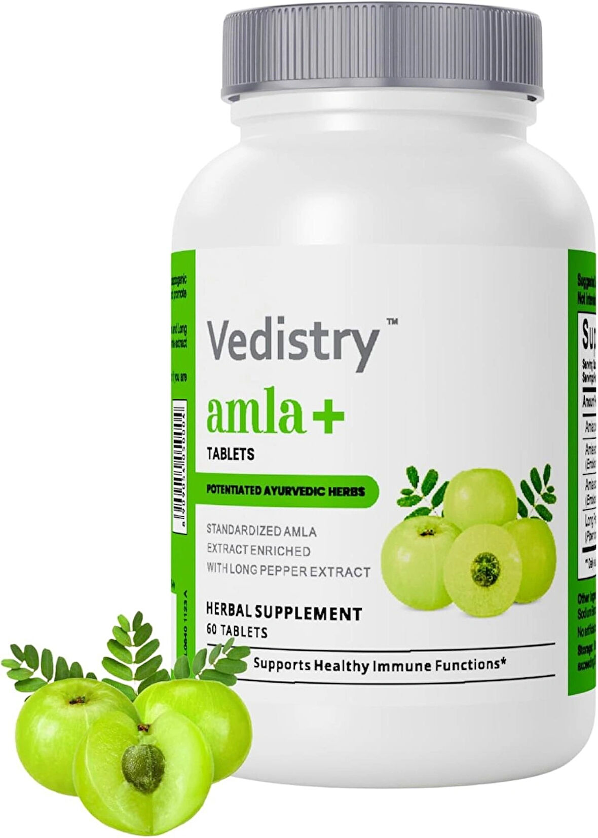Vedistry Amla+ 1100mg Tablets with Amla & Long Pepper | Immune Support, Vitality & Wellness Booster | Natural Vitamin C, Antioxidants for Immunity