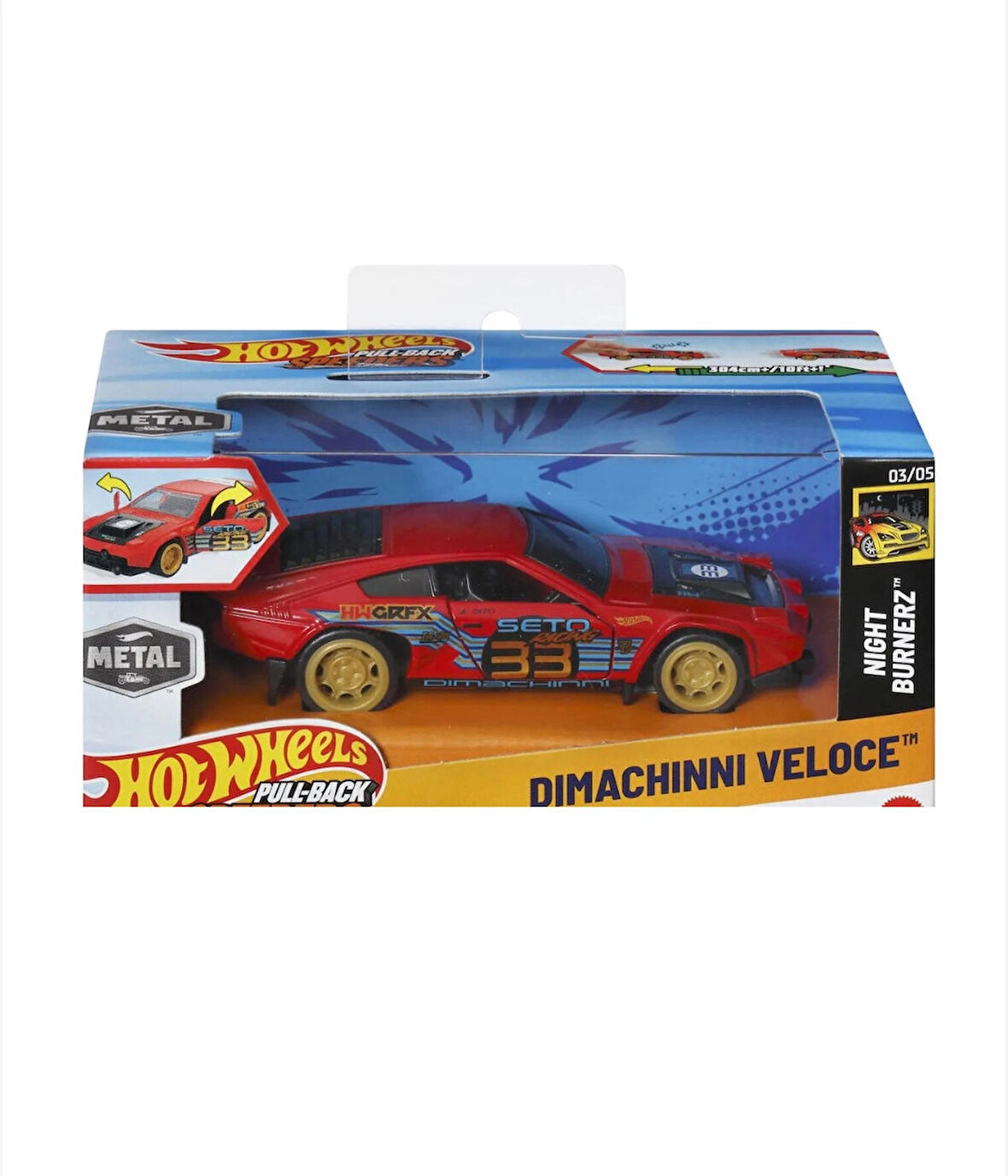 Hot Wheels  1:43  Dimachinni Veloce – Nightburnerz Model Araba 
