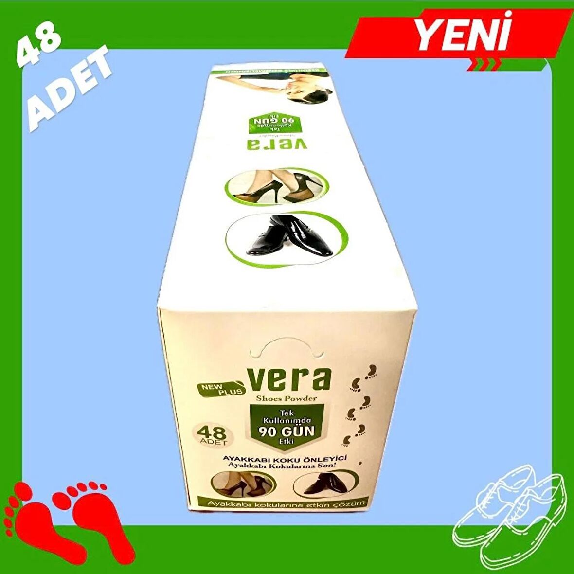 Vera 48 Adet Stand'lı Ayak Ve Ayakkabı Koku Önleyici Ayak Toz