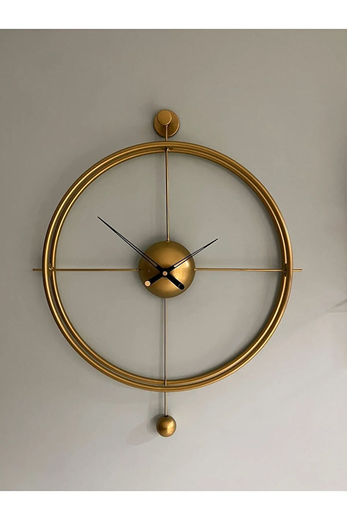 Xxl 60x80 Cm - Versayce Time - Metal Duvar Saati - Modern Dekoratif Metal Duvar Saati