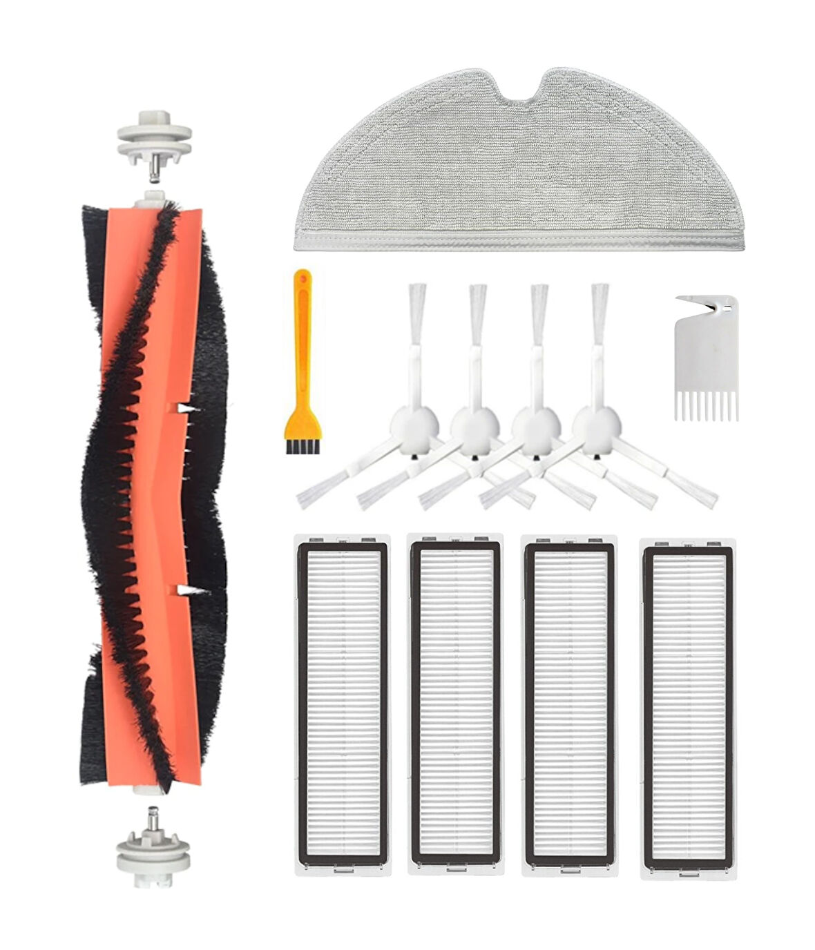 Vestel V-Bot Pro B Yedek Fırça Hepa Filtre Mop Seti (12 Parça)