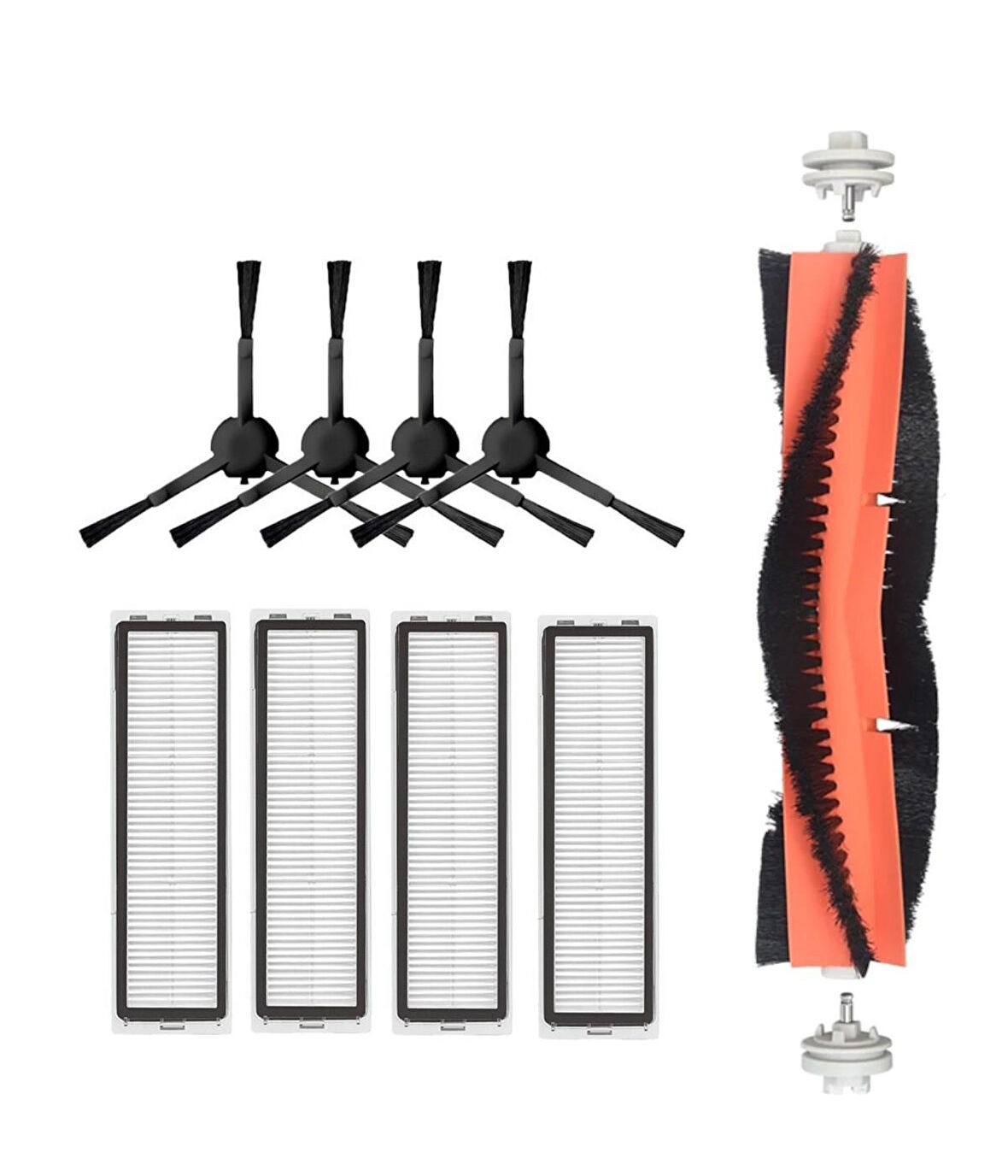 Vestel V-Bot Pro S Yedek Mopsuz Fırça Hepa Filtre Mop Seti (9 Parça)