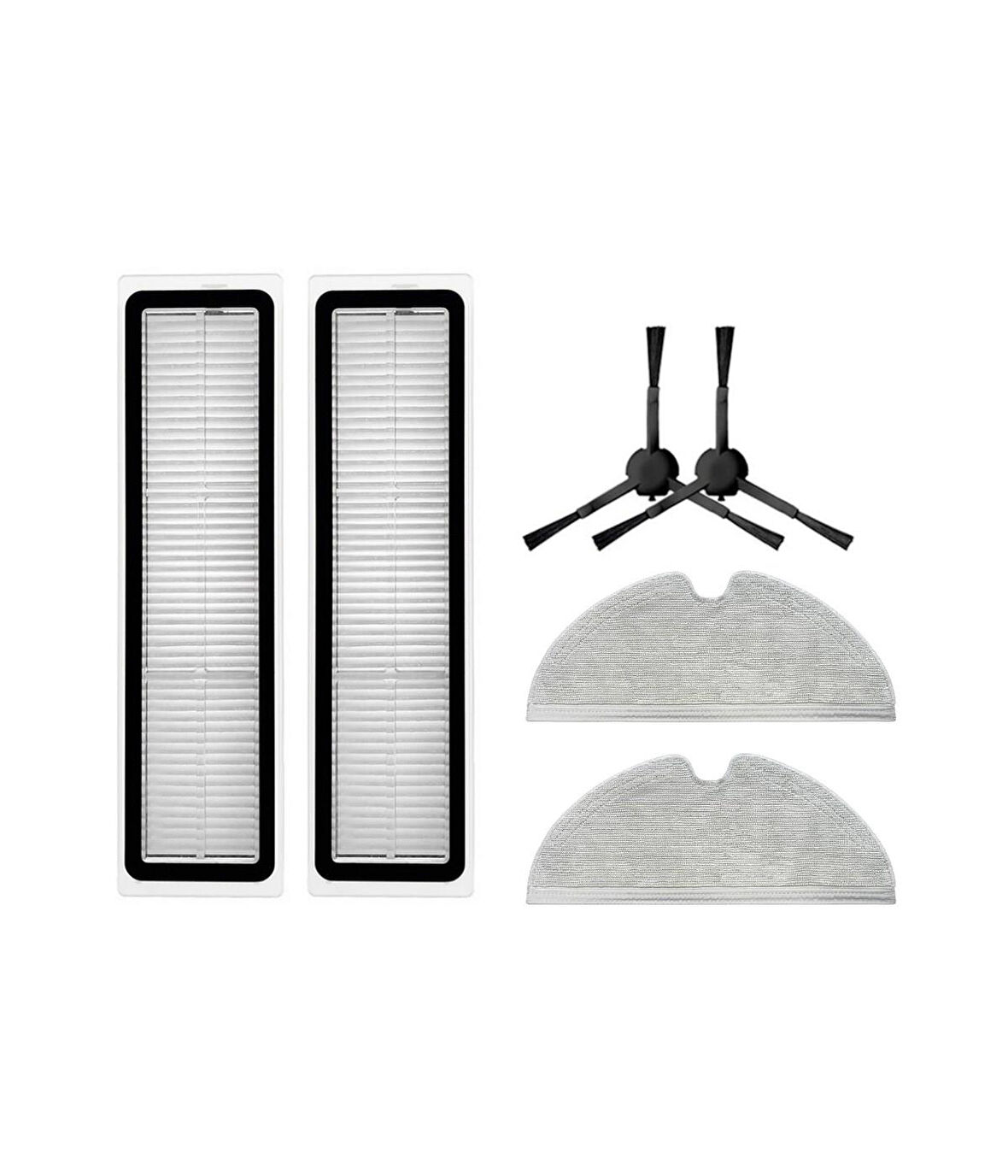 Vestel V-Bot Pro S Yedek Hepa Filtre Yan Fırça Mop (6 Parça)