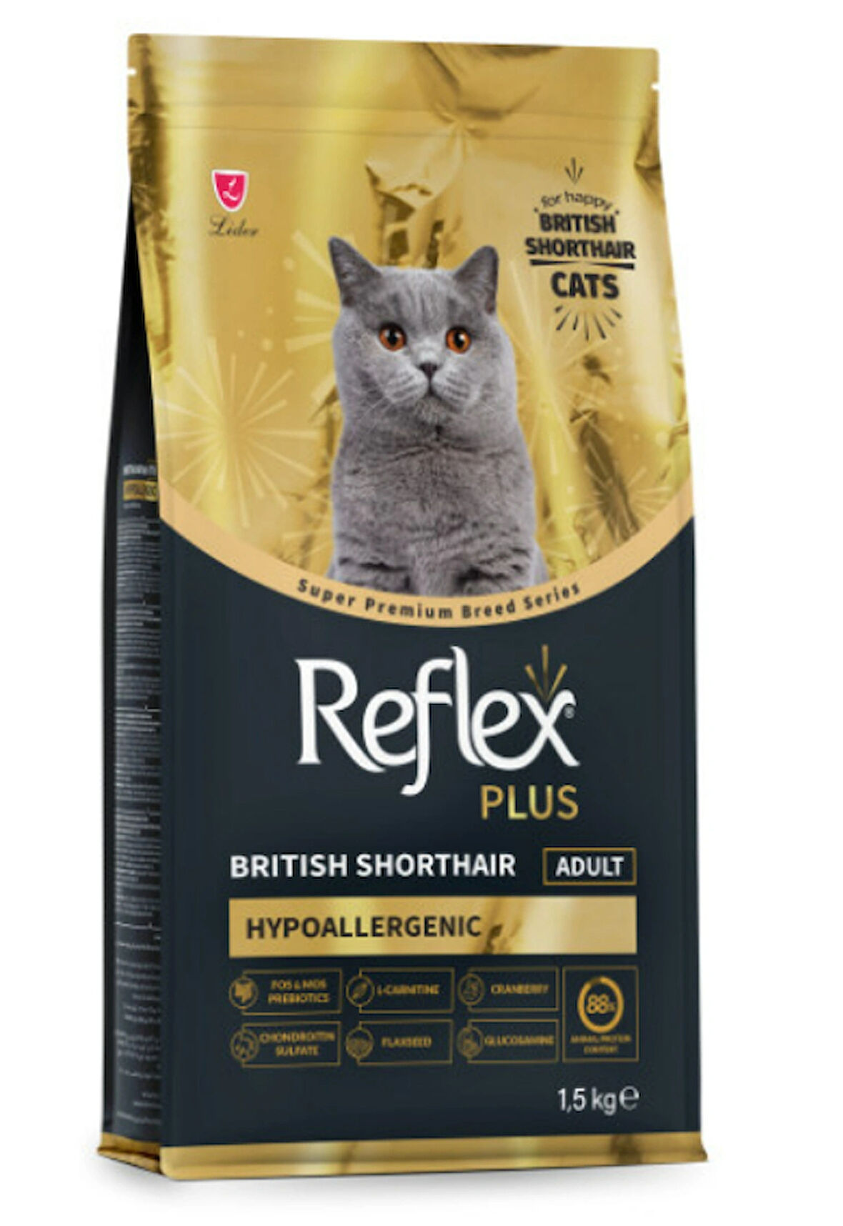 Reflex Plus Hipoalerjenik British Shorthair Yetişkin Kedi Maması 1,5kg