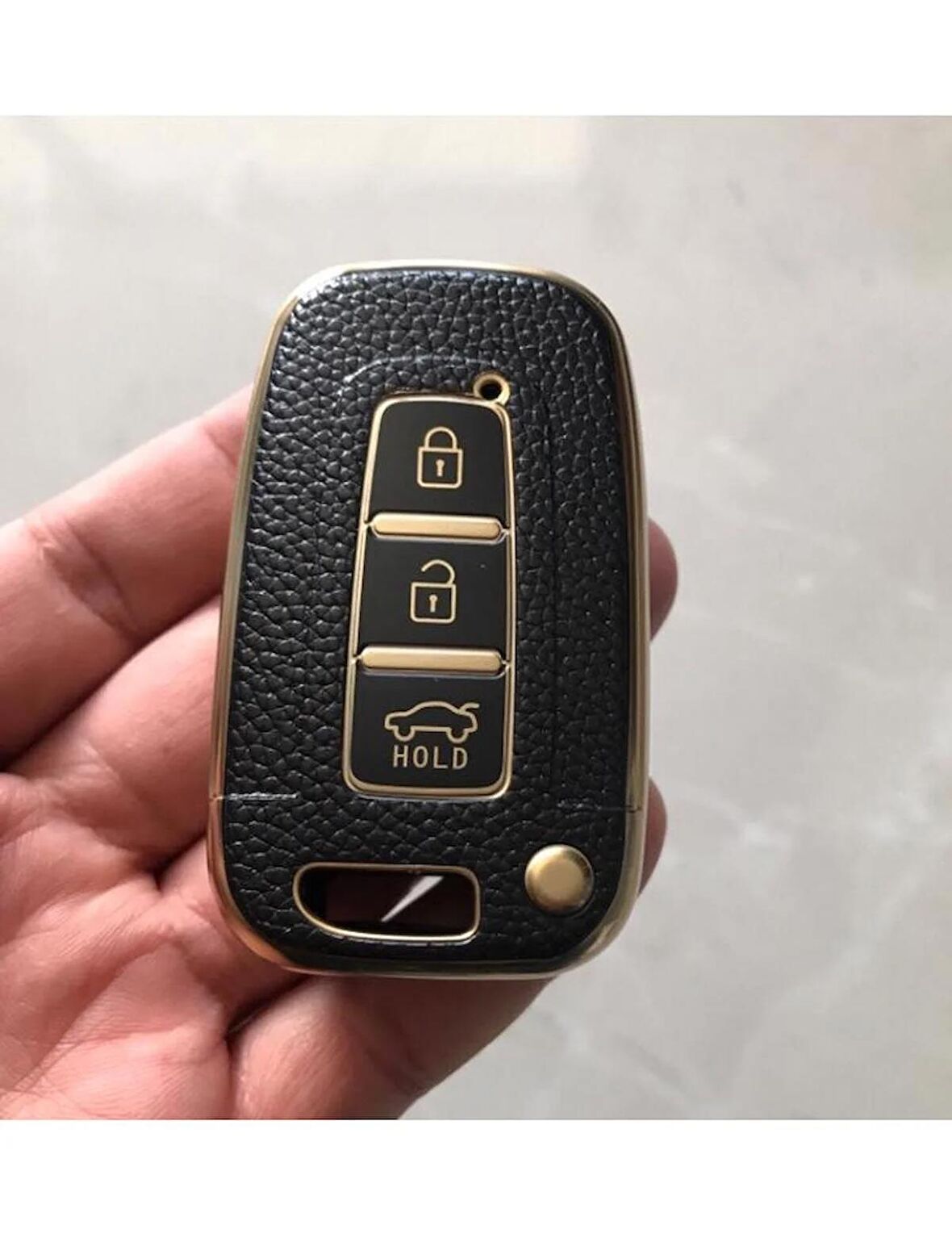 Hyundai I30 Ix35 Sonata Tucson Anahtar Koruma Kılıfı Siyah-Gold Lütfen Uyumlu Model Resmine Bakınız