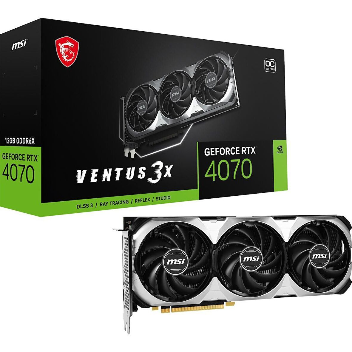 MSI VENTUS 3X RTX 4070 192 Bit GDDR6X 12 GB Ekran Kartı
