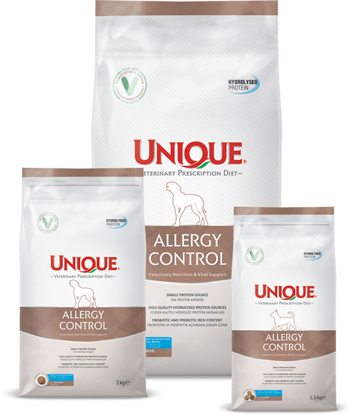Unique Vet Diet Allergy Control Somonlu Köpek Maması 3 kg