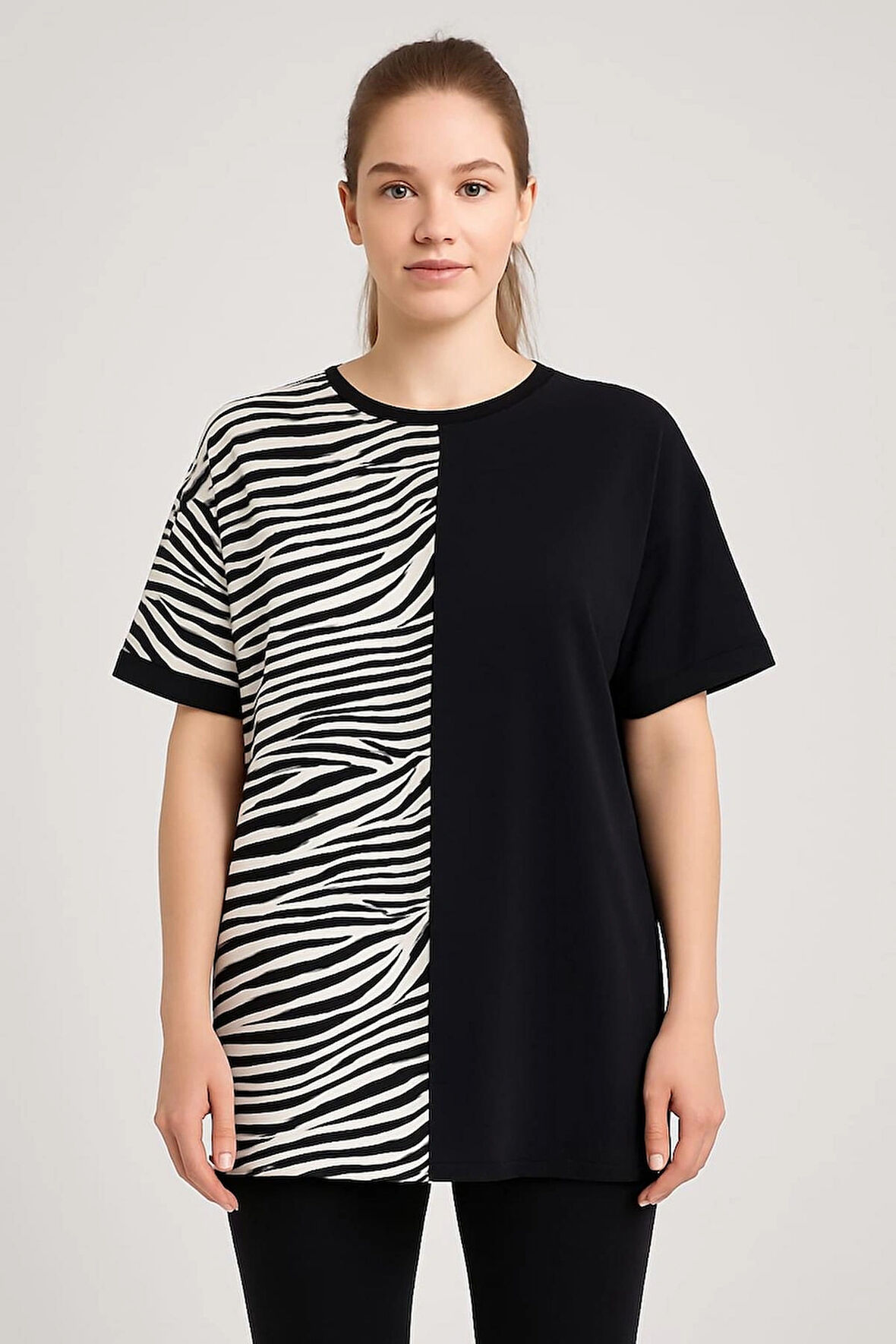 KADIN BÜYÜK BEDEN Özel Desen Viskon Bluz