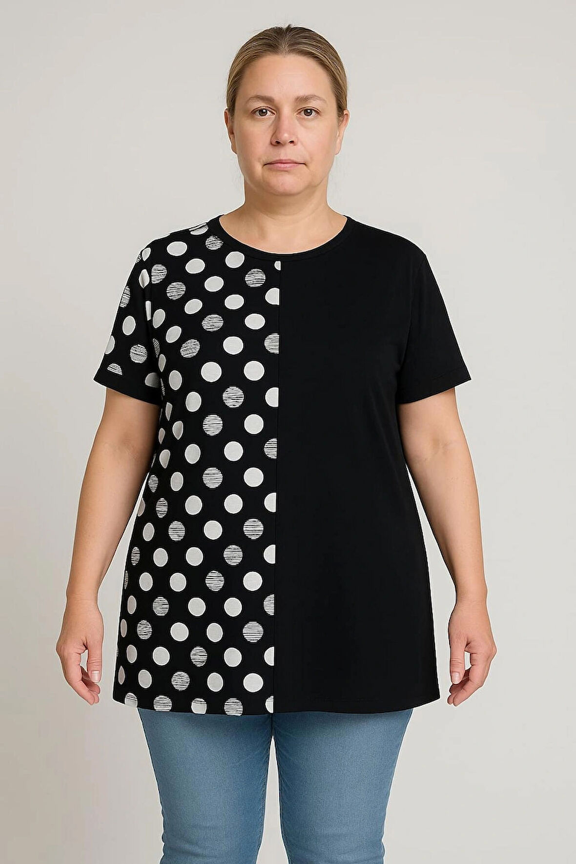 KADIN BÜYÜK BEDEN Özel Desen Viskon Bluz