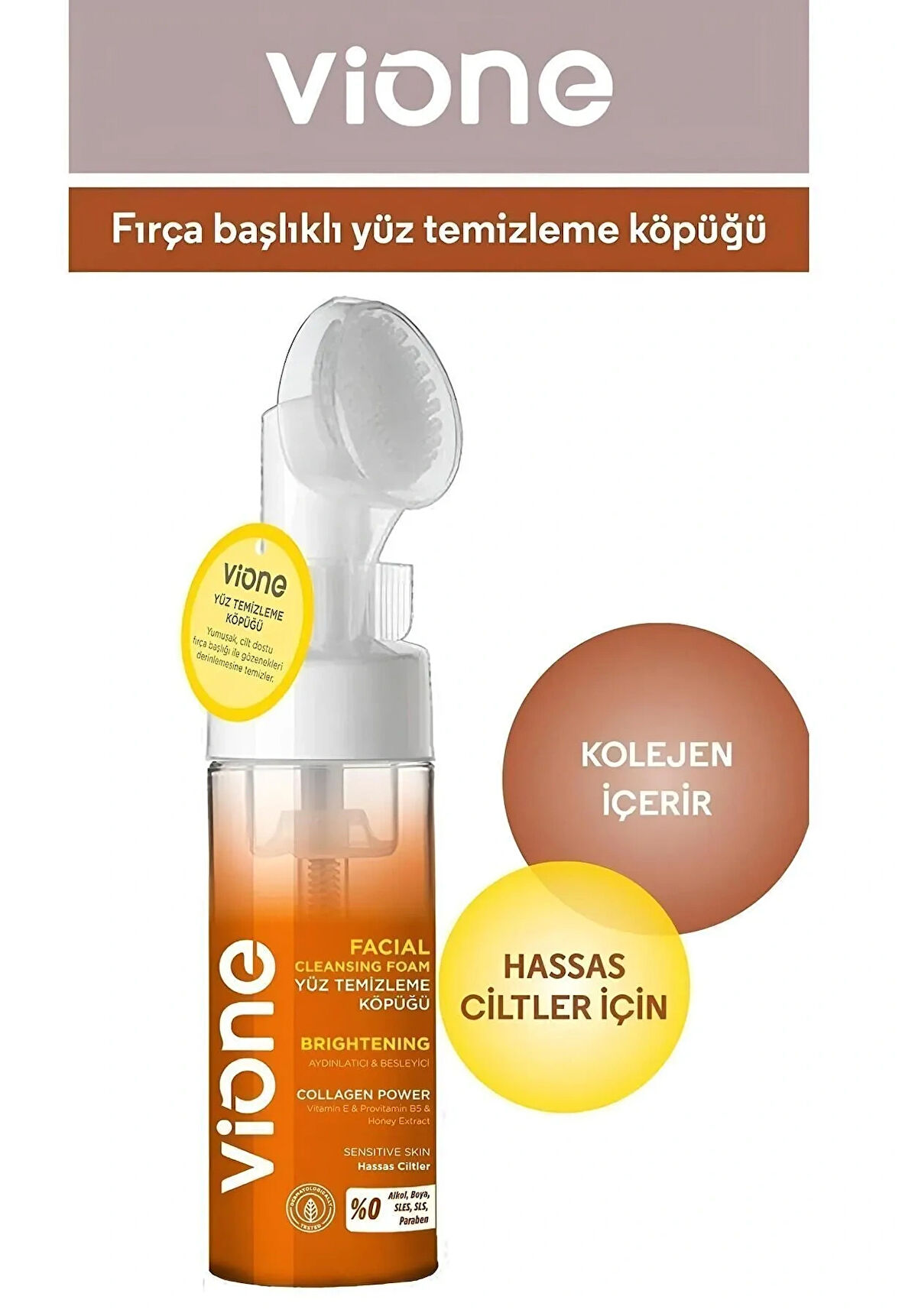 Vione Fırçalı Yüz Temizleme Köpüğü 150 Ml