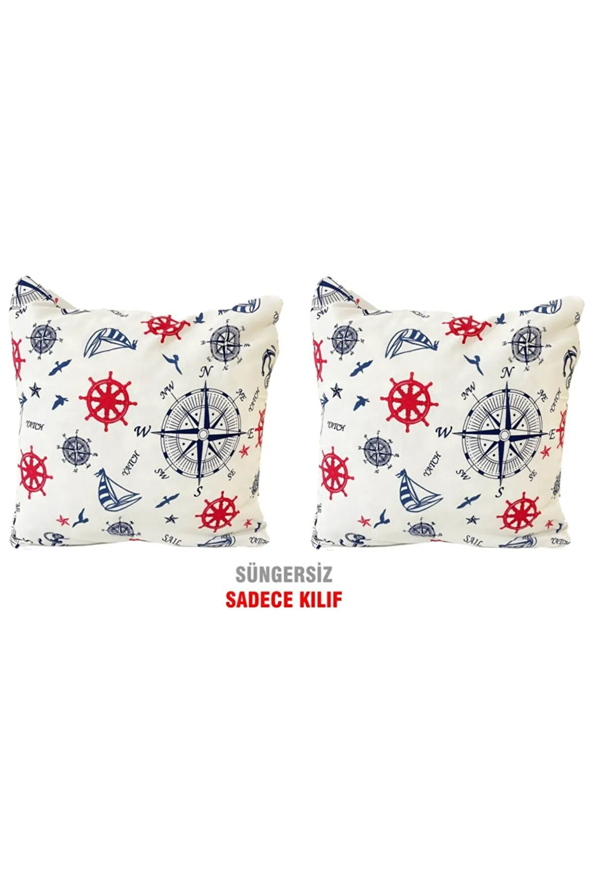 Kırlent Yastık Kılıfı Vip Yastık Kılıfı 2 Adet-43x43 Cm(marin)