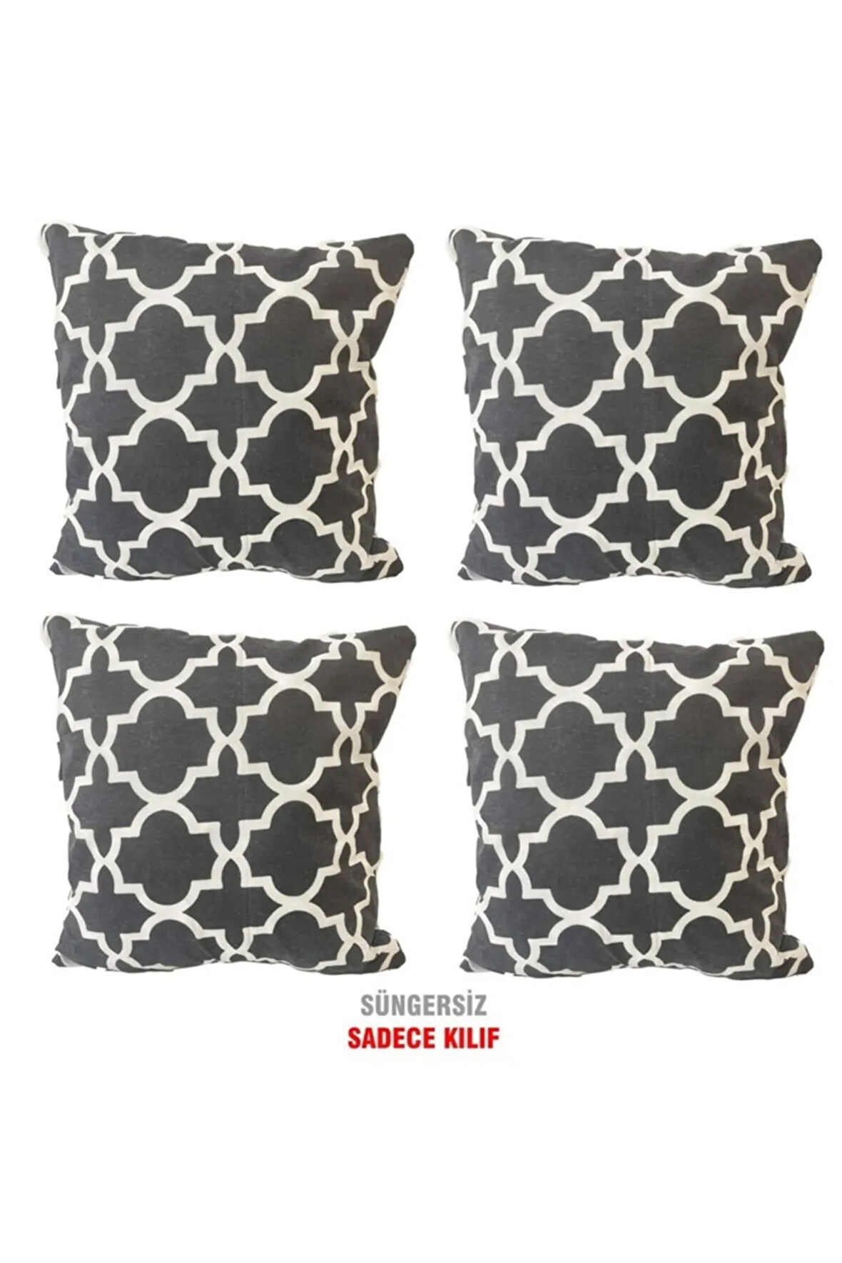 Kırlent Yastık Kılıfı Vip Yastık Kılıfı 4 Adet-43x43 Cm(büyük Karaçatı)