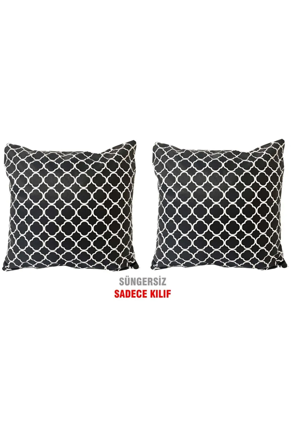 Kırlent Yastık Kılıfı Vip Yastık Kılıfı 2 Adet-43x43 Cm(karaçatı)