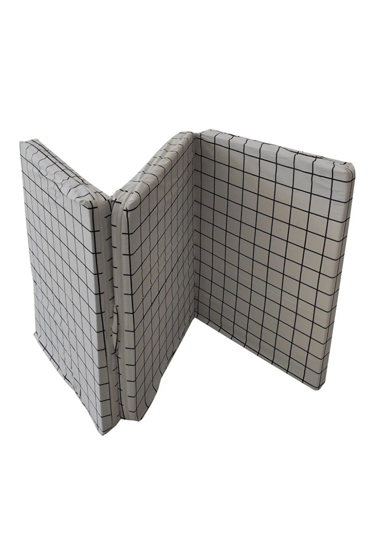 Tek Kişilik Katlanır Yer Yatağı Sünger Yatak Beyaz Pano 80x180 Cm-6 Cm