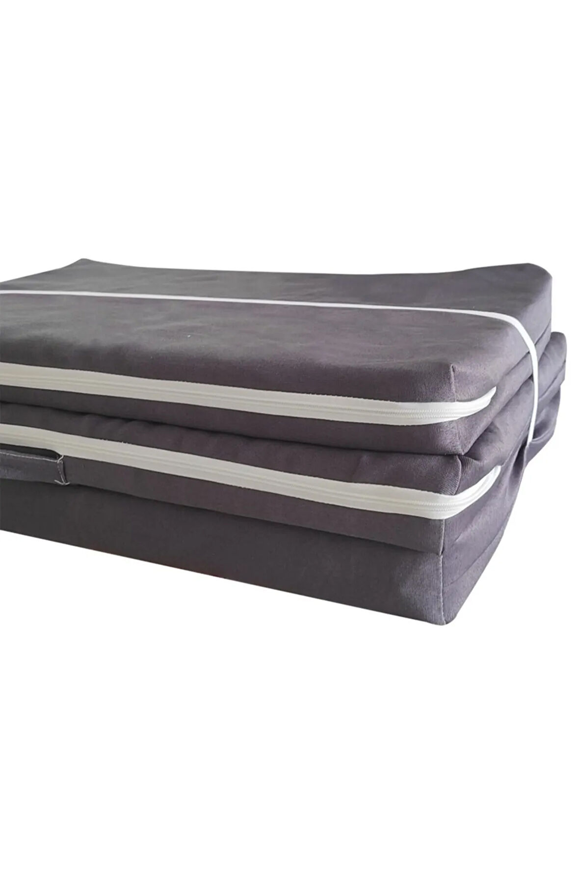 Katlanır Yer Yatağı Sünger Yatak Gri 80x180 Cm-6 Cm Tek Kişilik