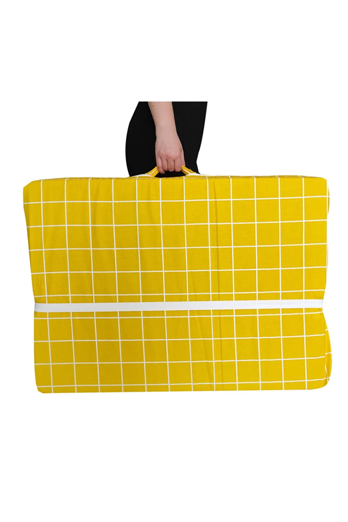 Katlanır Yatak Yer Yatağı Sünger Yatak Tek Kişilik 80x180 Sarı Pano 6 Cm