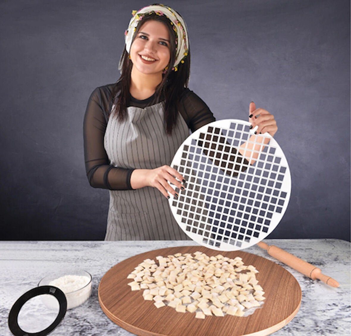 Vip Ahmet Xl Kare Mantı Kalıbı – En Büyük Boy, Tek Seferde 216 Adet Mantı Açma Kalıbı, Pratik Hamur Kesme Aparatı