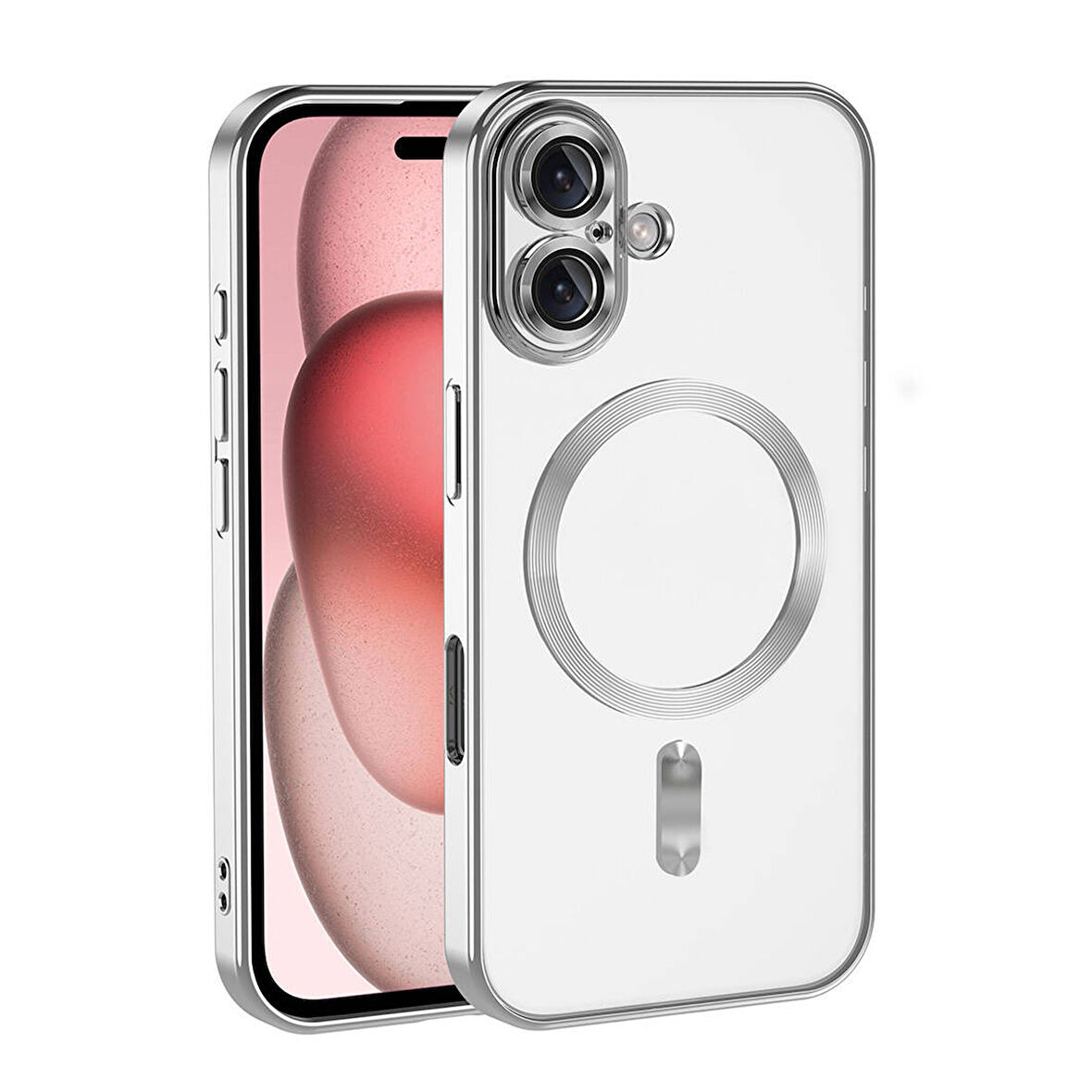 Forzacase iPhone 16 Plus ile uyumlu Vision Serisi Magsafe Wireless Şarj Özellikli Silikon Kılıf