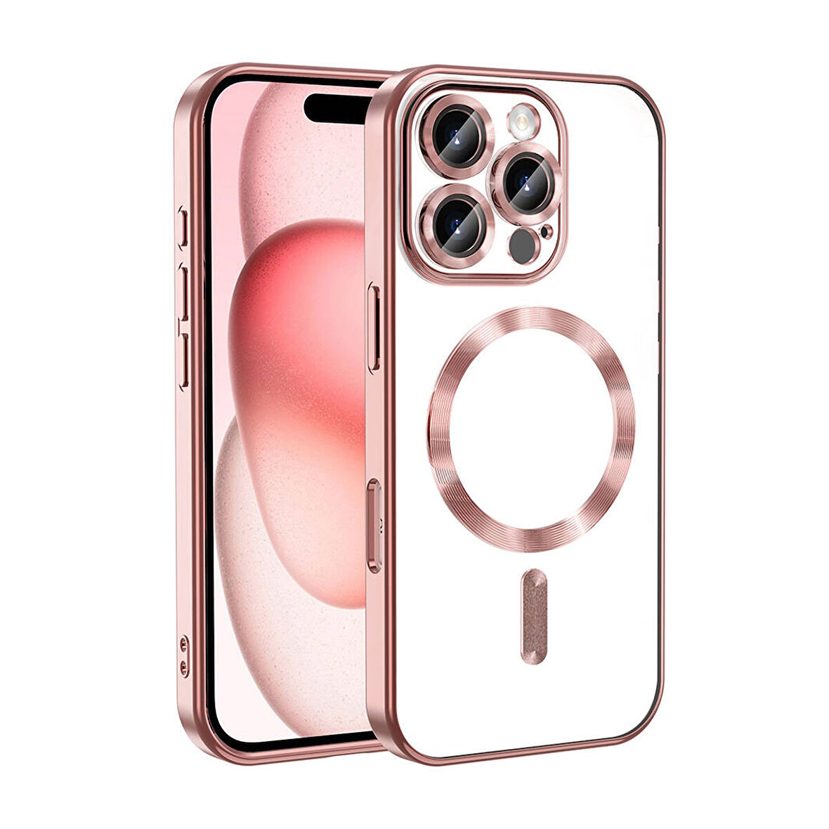Forzacase iPhone 16 Pro Max ile uyumlu Vision Serisi Magsafe Wireless Şarj Özellikli Silikon Kılıf
