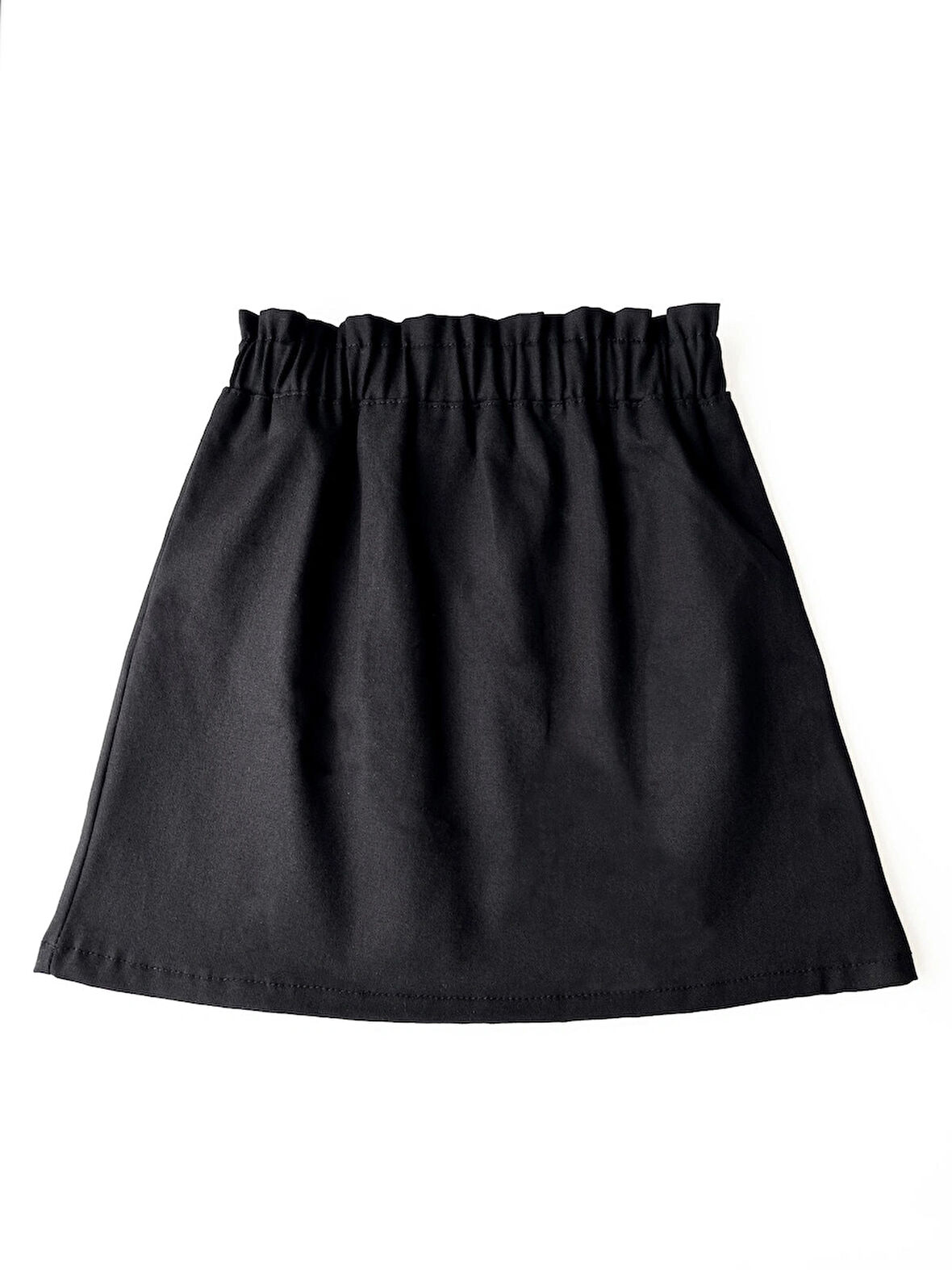 Çocuk Lastikli Bel Gabardin Kumaş Etek